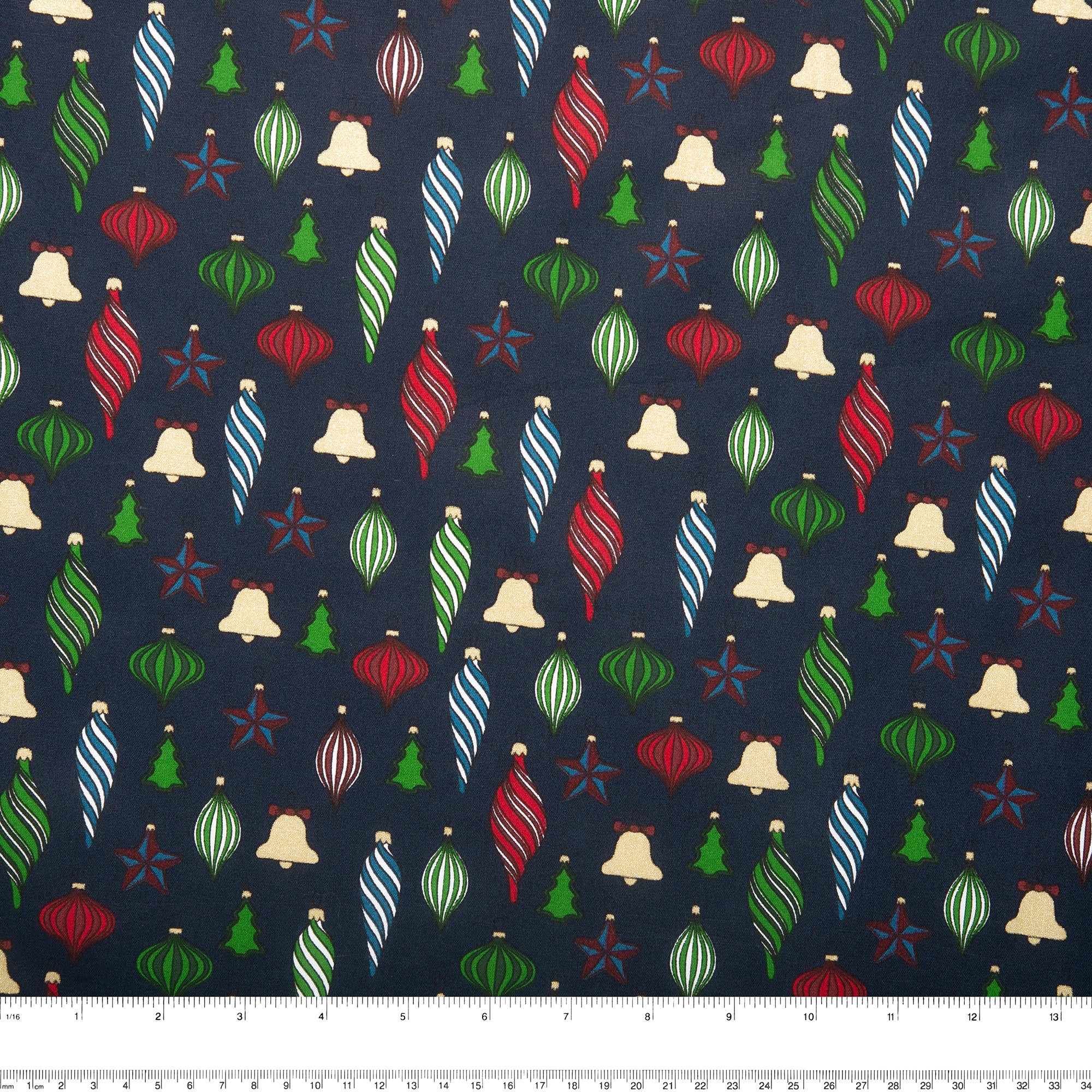 Christmas printed cotton - Ornements - Dark navy - Image 3