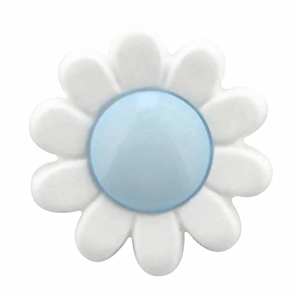 CIRQUE Novelty Shank Button - Light Blue - 15mm (⅝") - Flower