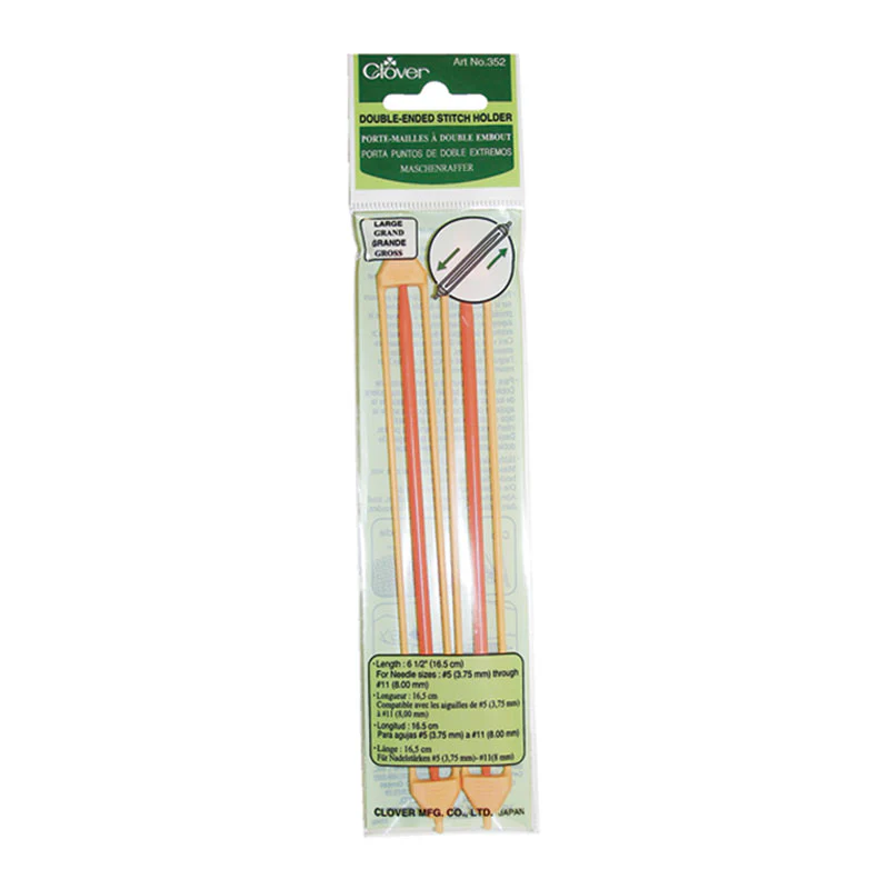 CLOVER - Double-Ended Stitch Holders - Large - 2 pcs.