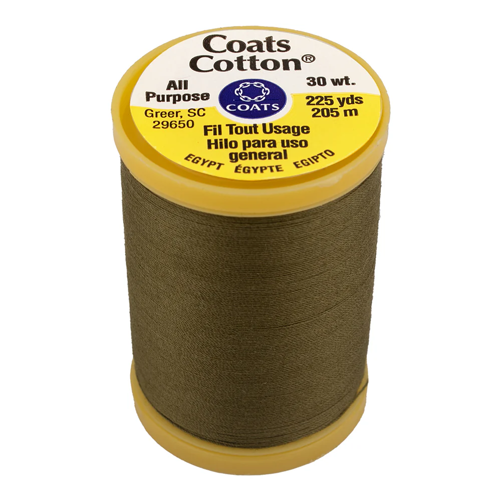 COATS COTTON ALL PURPOSE 205M-225YD BRONZE GREEN