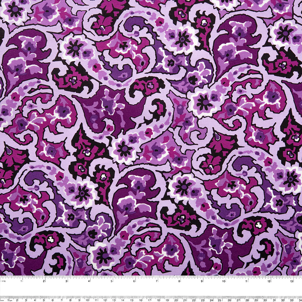 COLLECTOR'S Cotton prints - Abstrac - Purple (10 meters) - Image 2