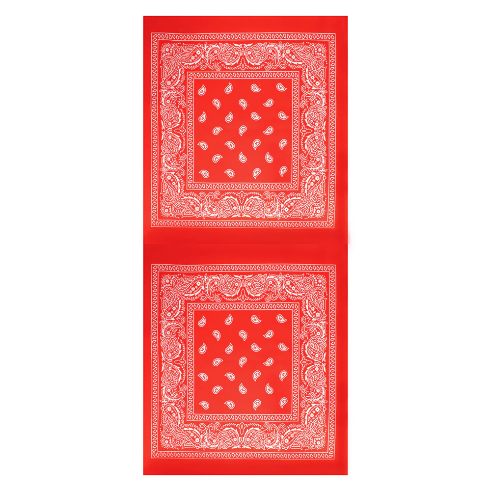 BANDANA Panel 20" X 42" (50cm X 112cm) - Red / White