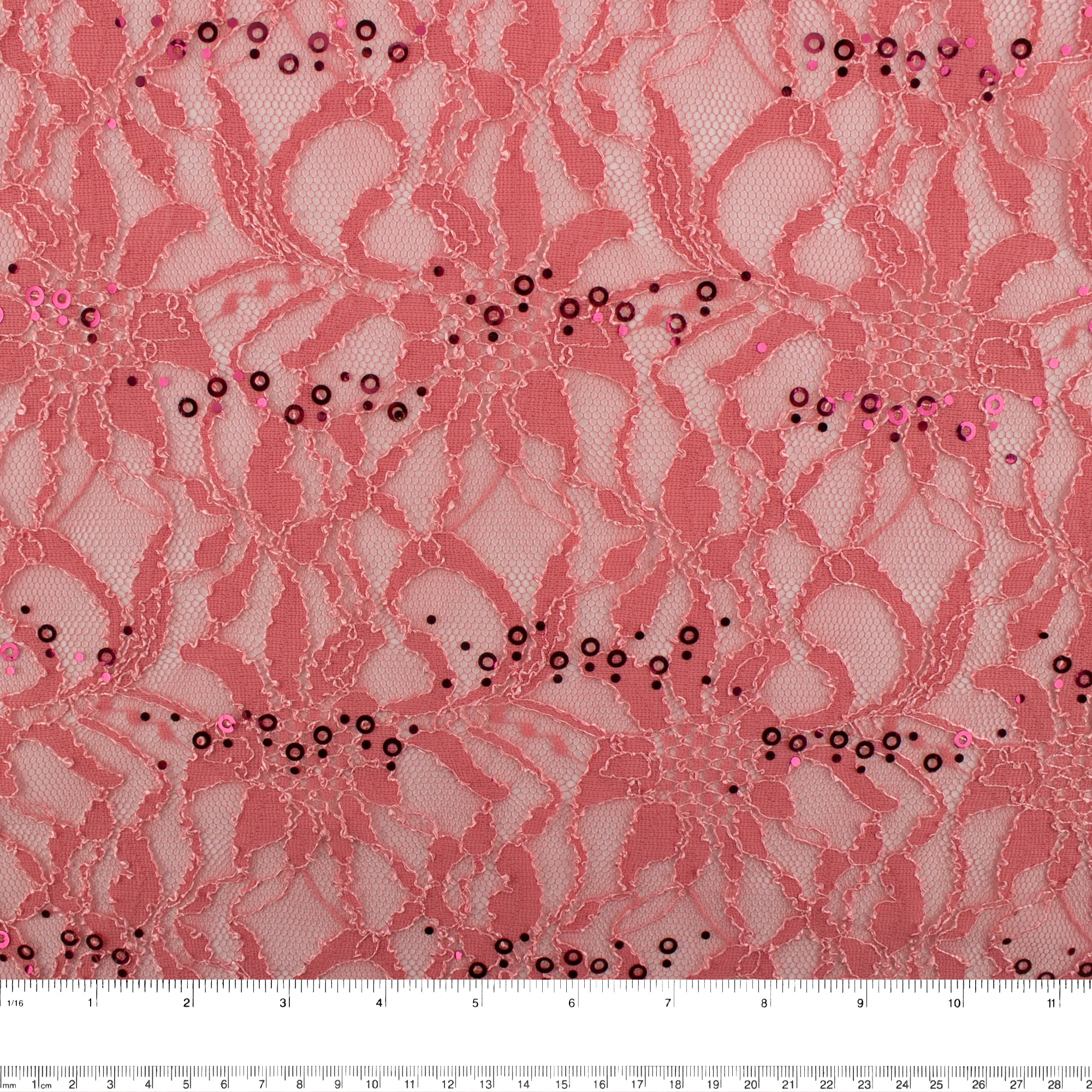Corded lace - VIRGINIA - Coral rose - Image 3