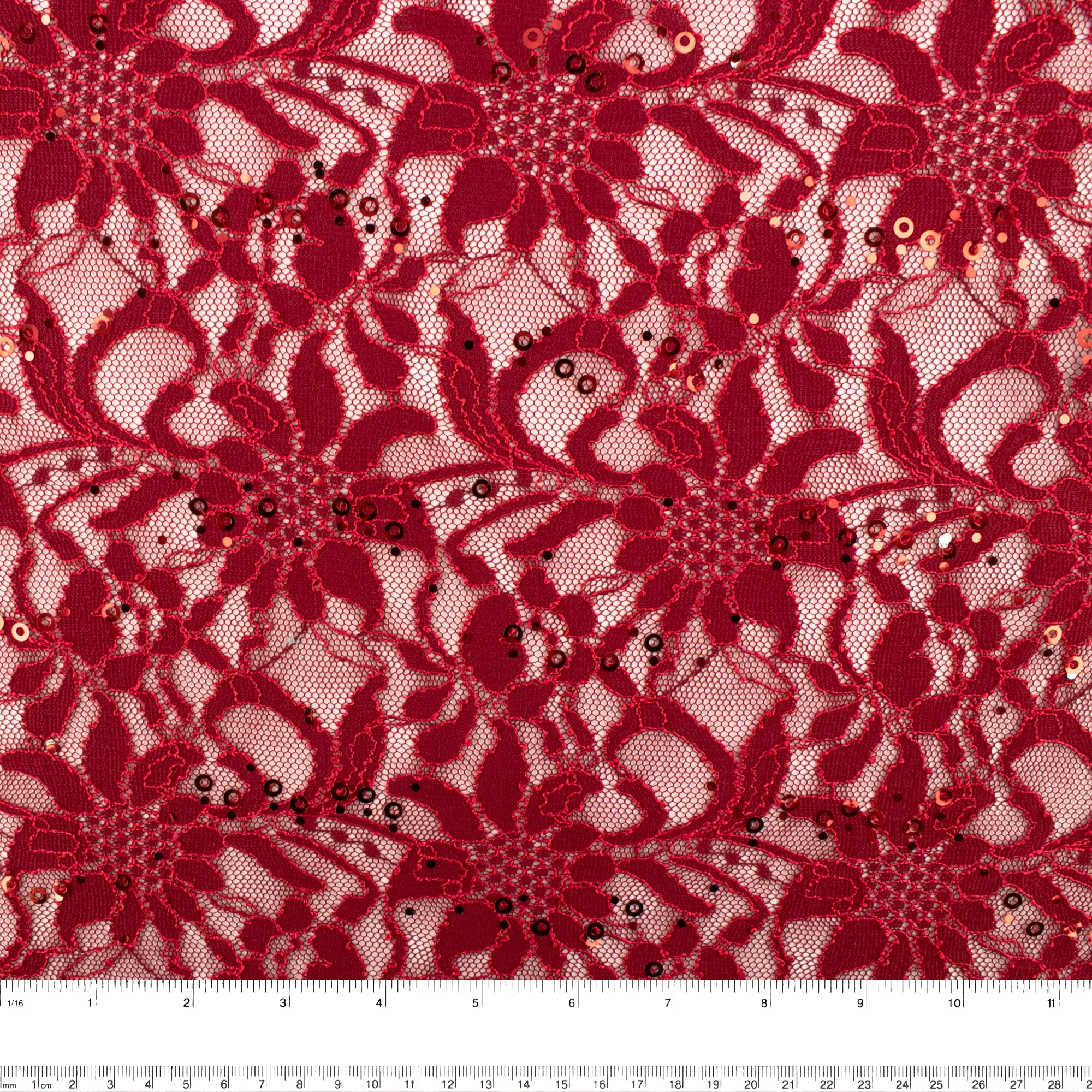 Corded lace - VIRGINIA - Cranberry - Image 3