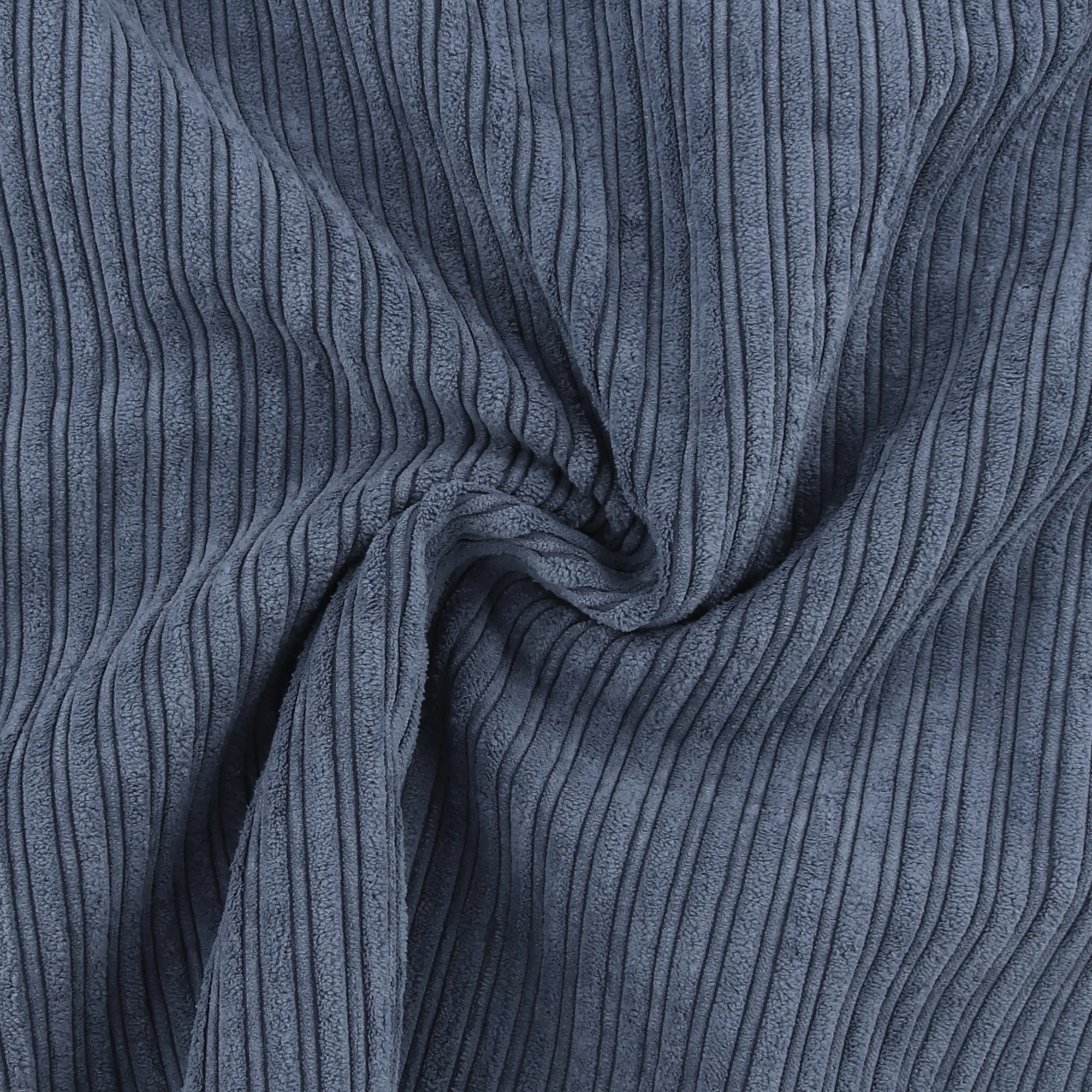 Corduroy Bonded To Fur- ARCHIE - 001 - Denim Blue - Image 2