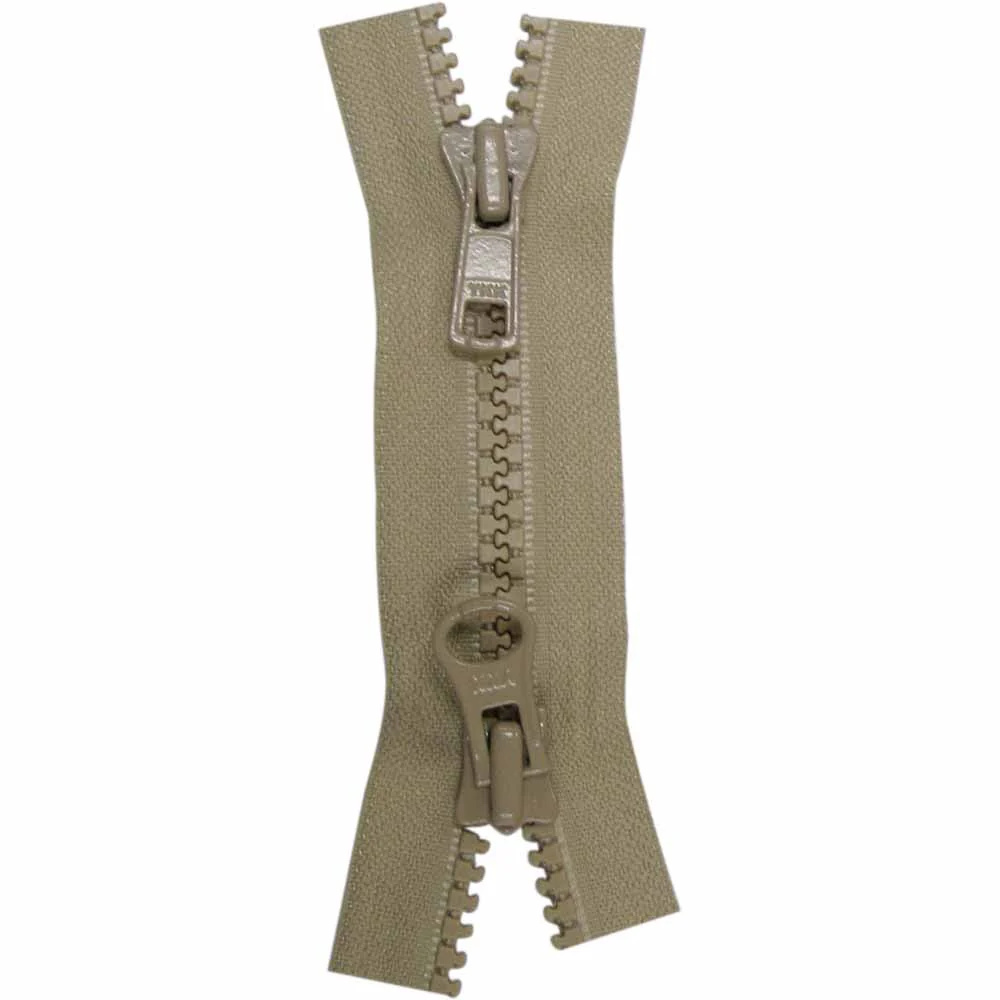 COSTUMAKERS Activewear Two Way Separating Zipper 75cm (30") - Light Beige - 1765