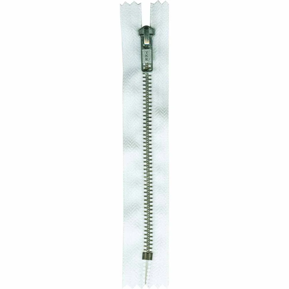 COSTUMAKERS Denim 15cm / 6" White Zipper