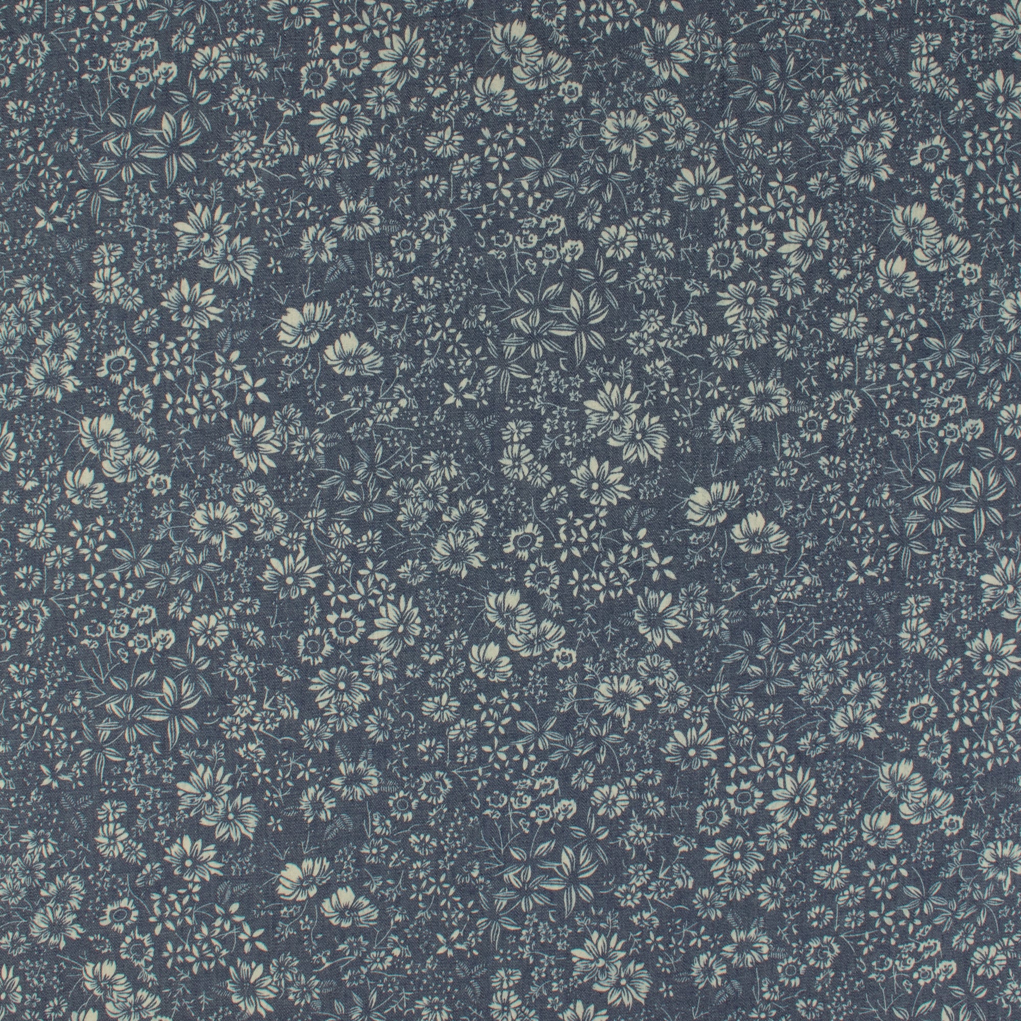 Cotton Denim Print - EVERYDAY BLUES - 001 - Dark Blue