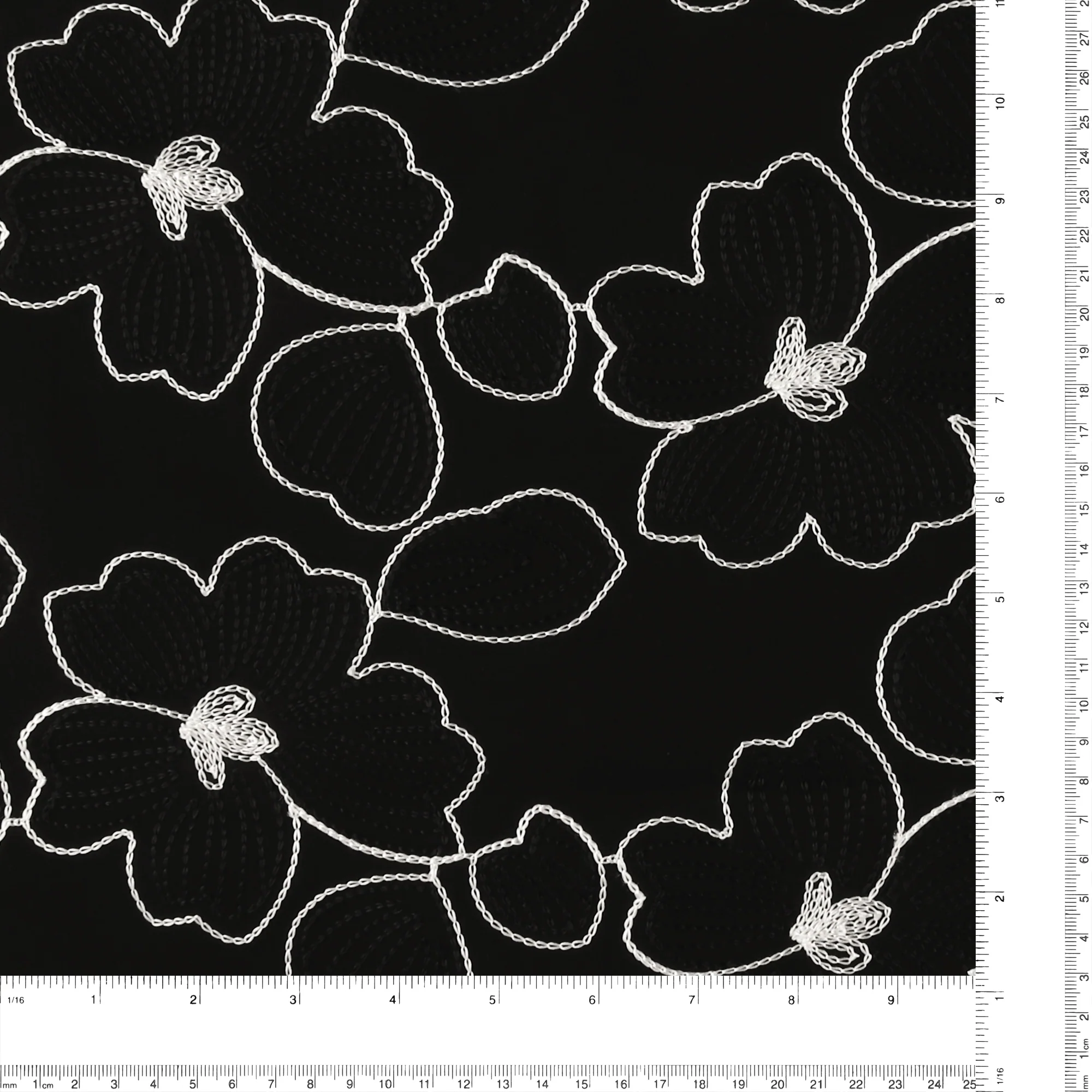 Cotton Embroidery - IN BLOOM - 001 - Black - Image 3