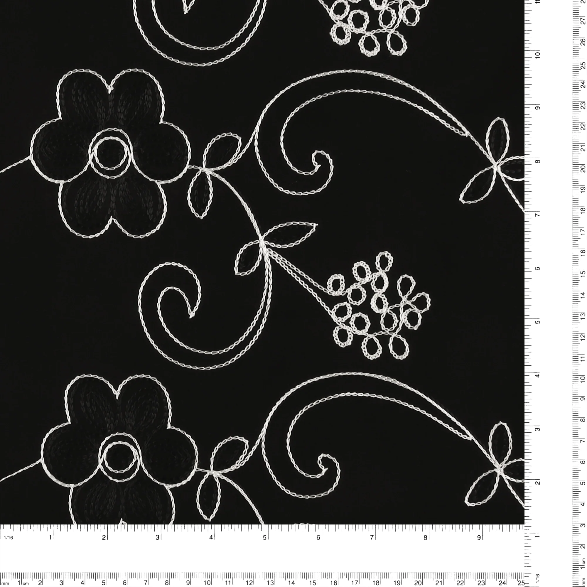 Cotton Embroidery - IN BLOOM - 002 - Black - Image 3