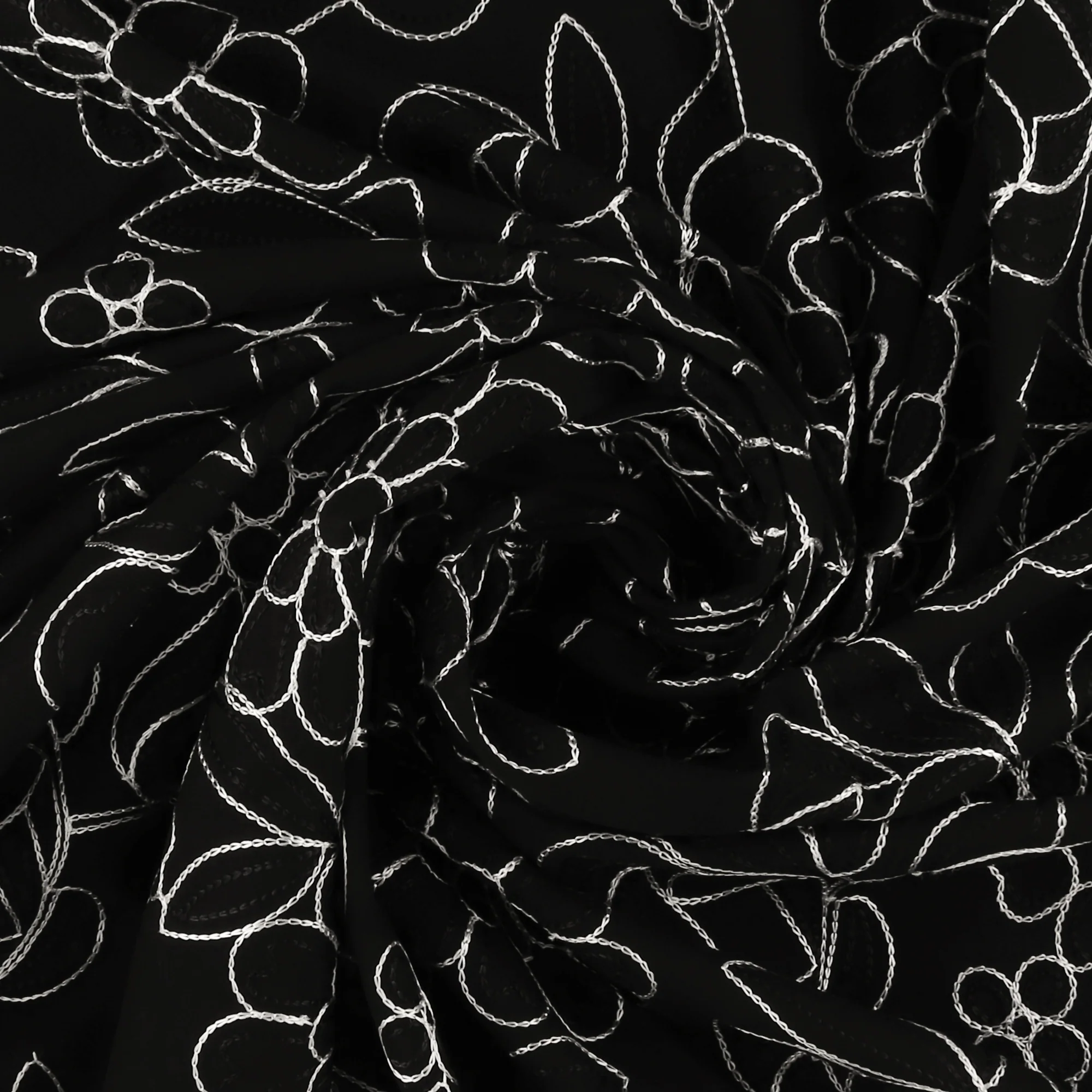 Cotton Embroidery - IN BLOOM - 003 - Black - Image 2