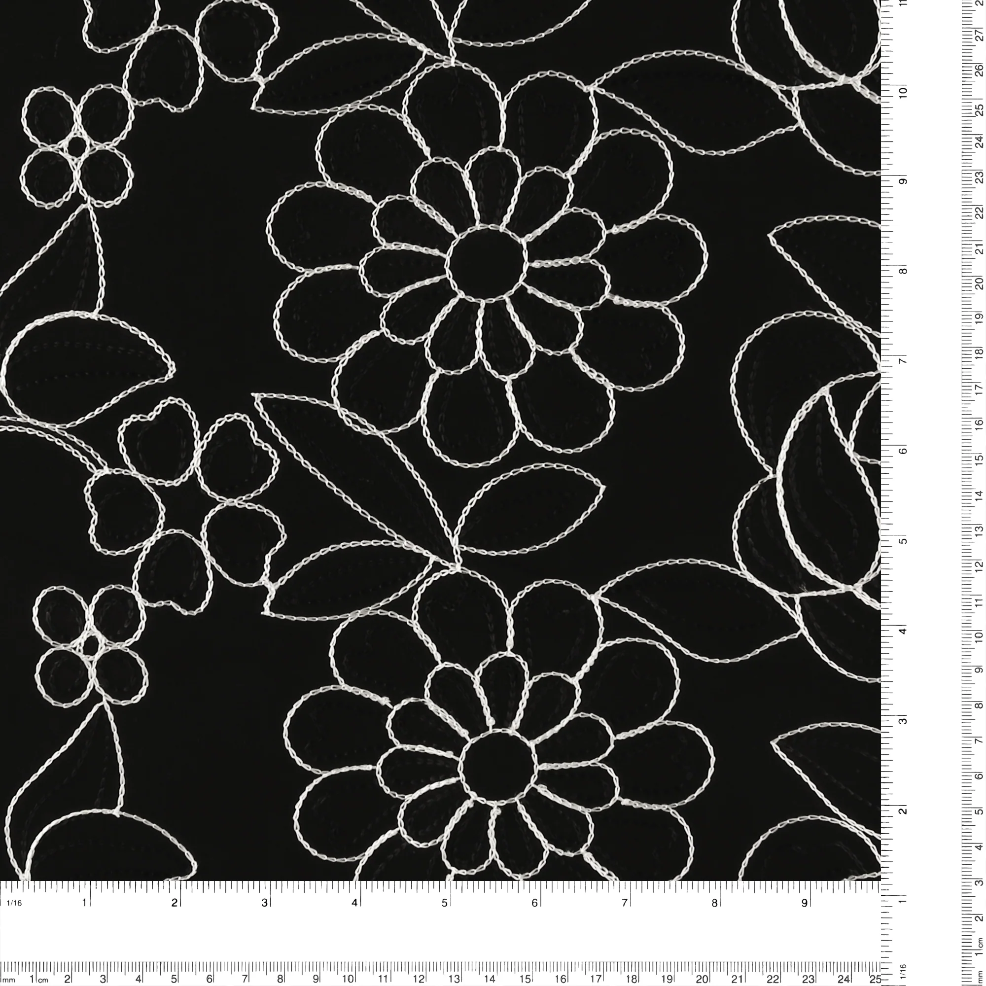 Cotton Embroidery - IN BLOOM - 003 - Black - Image 3