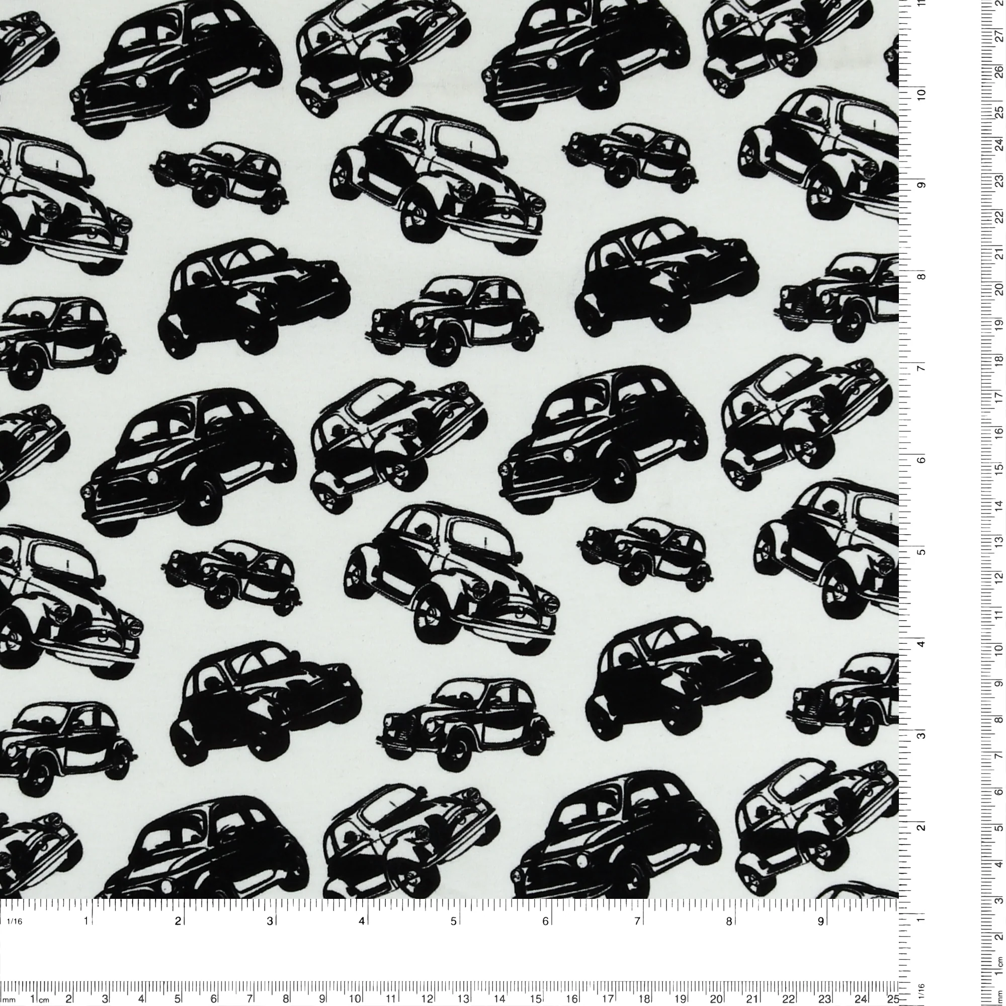 Cotton Knit Print - BETHY-BOO - 003 - Black & Ivory - Image 3