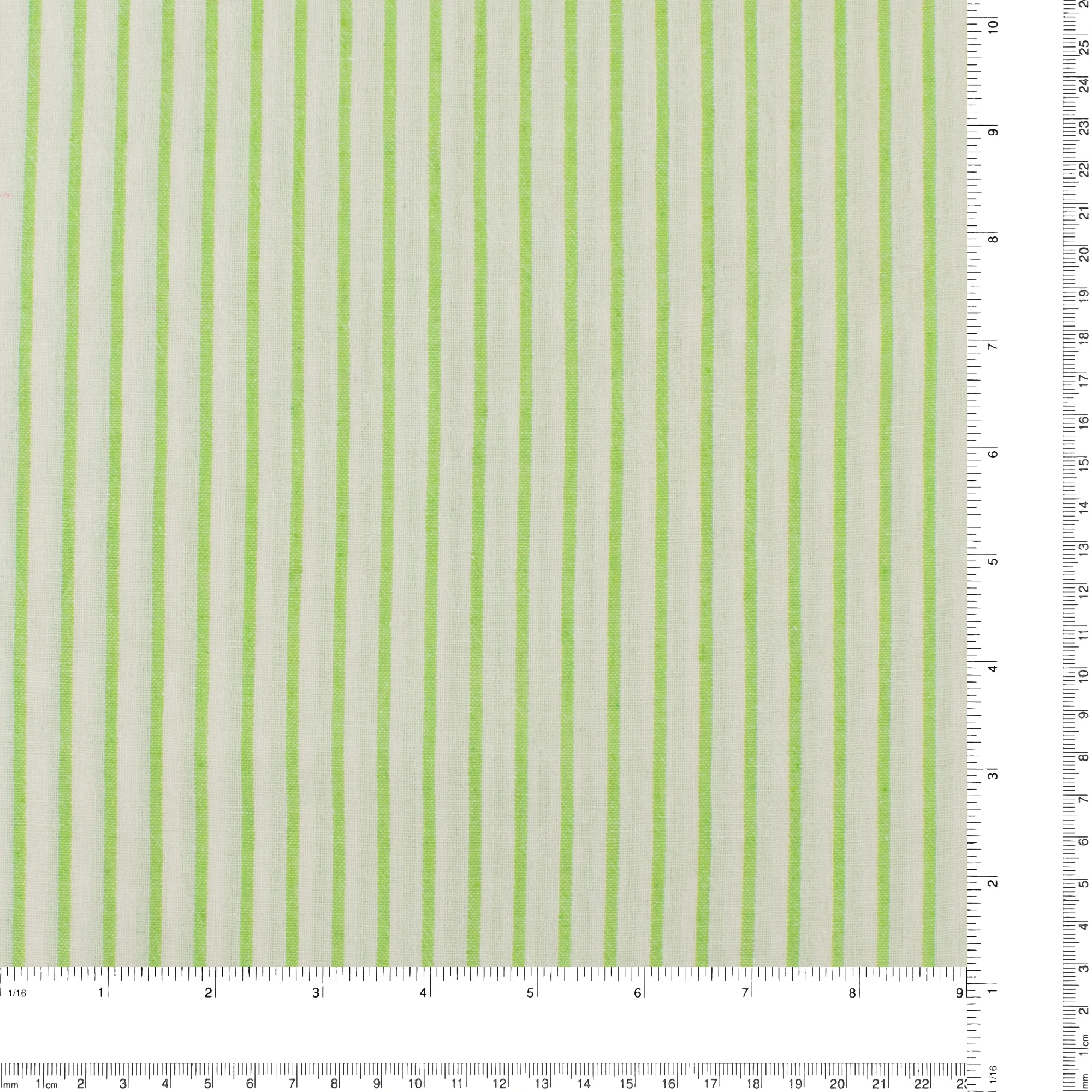 Cotton /Linen Stripe - CAYMAN - 001 - Light Green - Image 3