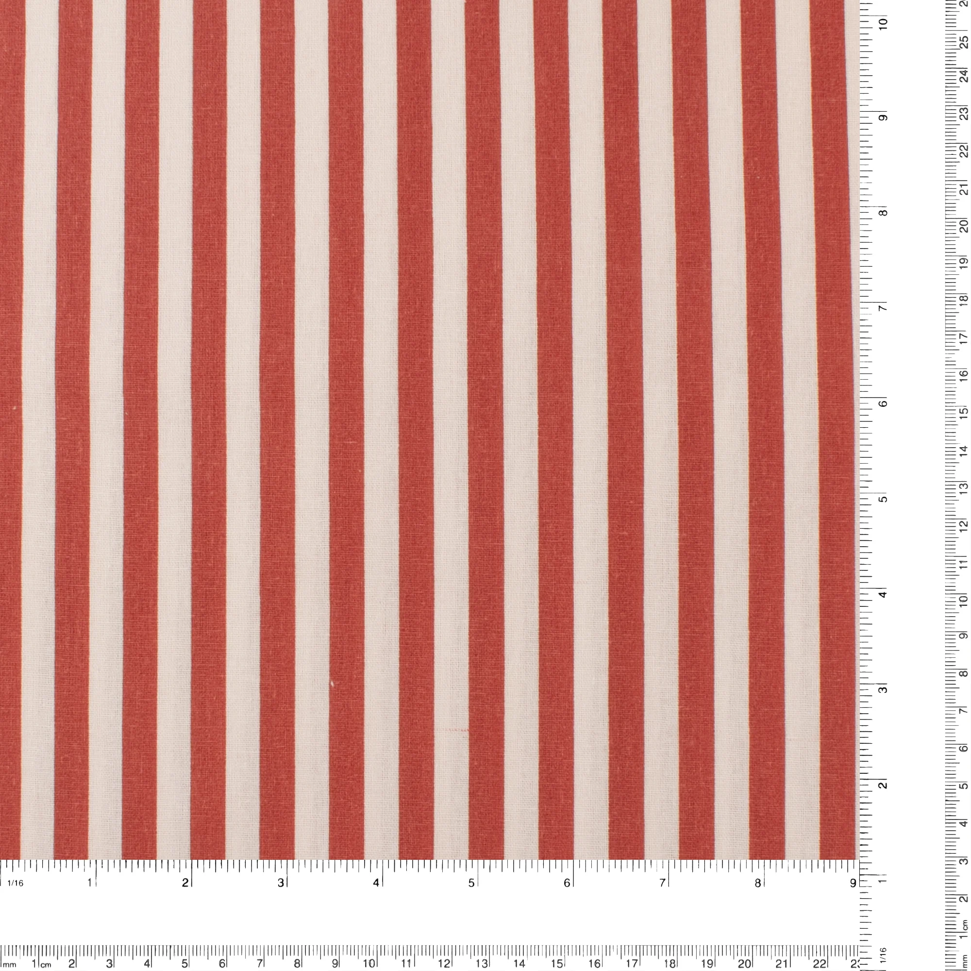 Cotton /Linen Stripe - CAYMAN - 007 - Brick - Image 3
