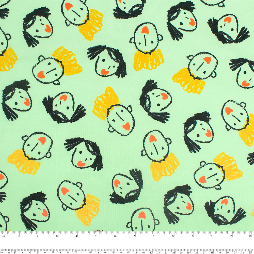 Cotton Lycra Knit Print - IMA-GINE F21 - Face - Green 1 - Image 3