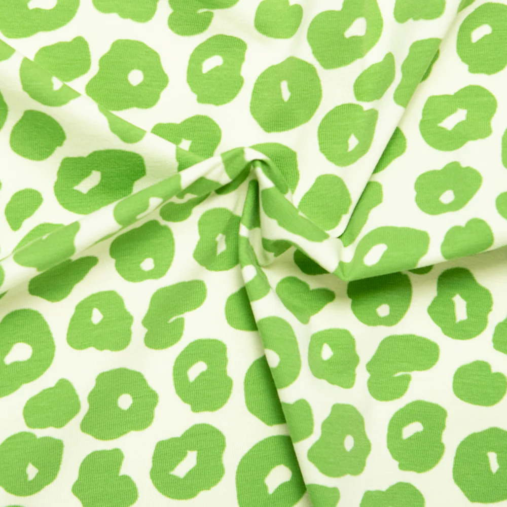 Cotton Lycra Knit Print - IMA-GINE F21 - Leopard - Green - Image 2