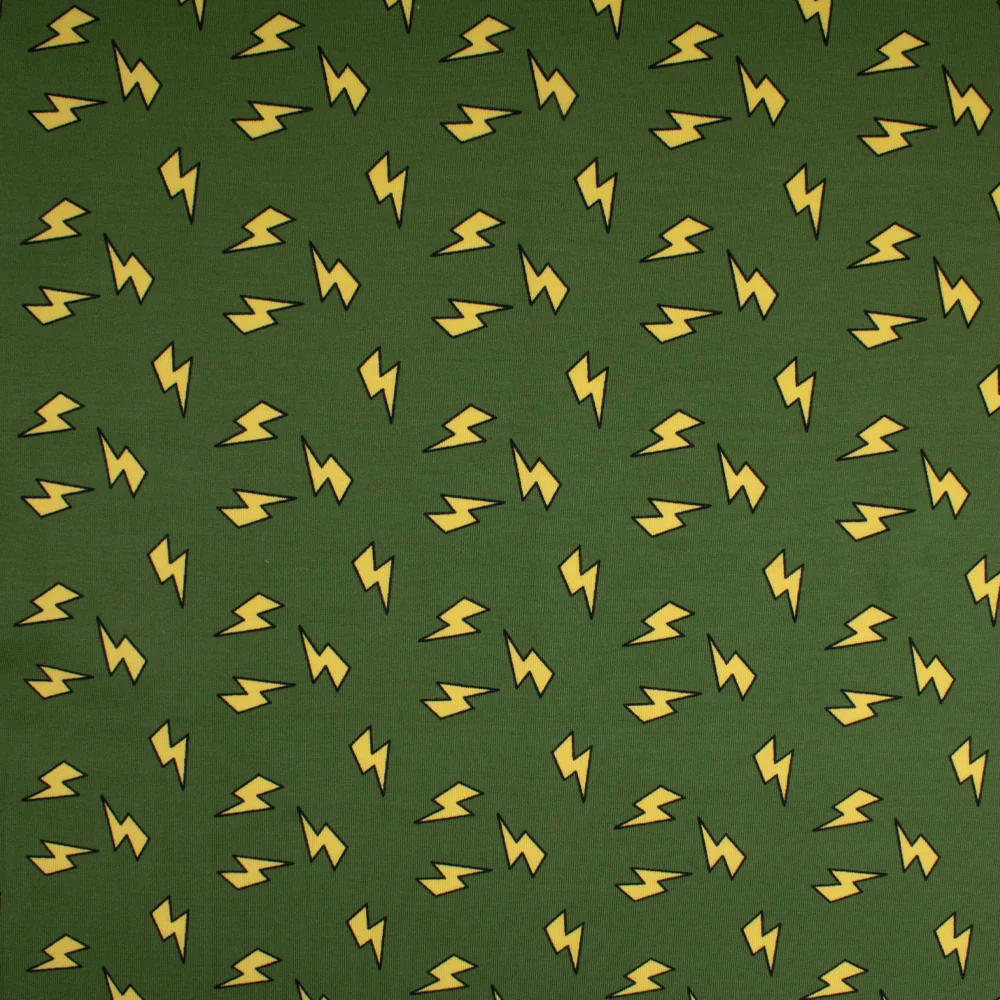Cotton Lycra Knit Print - IMA-GINE F21 - Lightning - Green