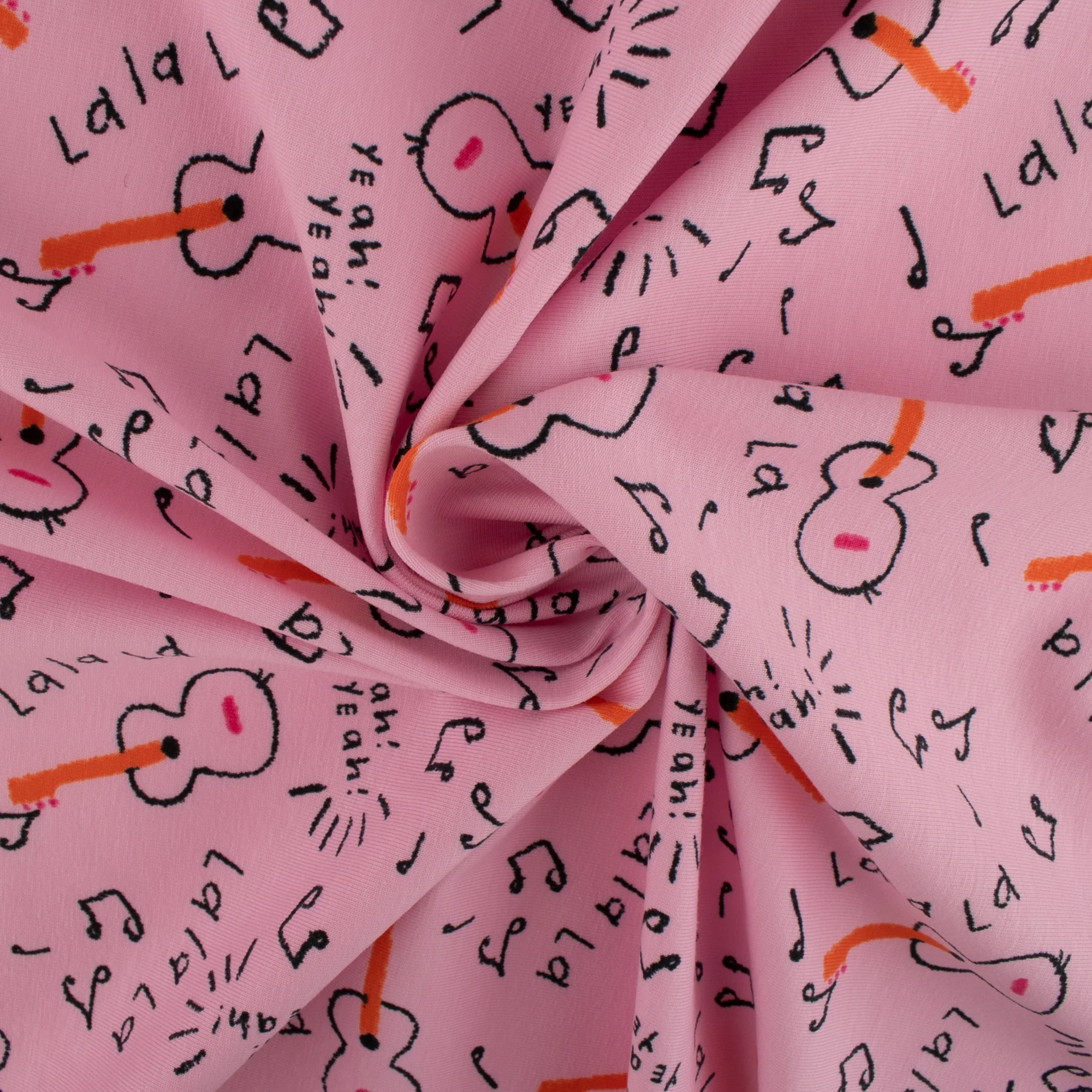 Cotton Lycra Knit Print - IMA-GINE F21 - Music - Pink - Image 2