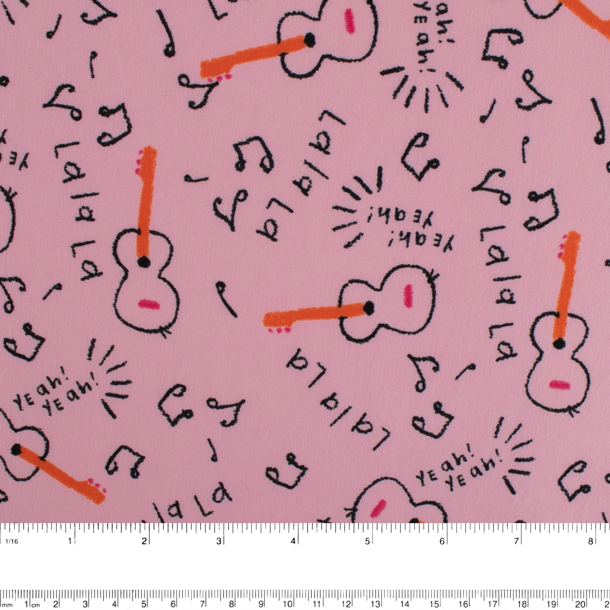 Cotton Lycra Knit Print - IMA-GINE F21 - Music - Pink - Image 3