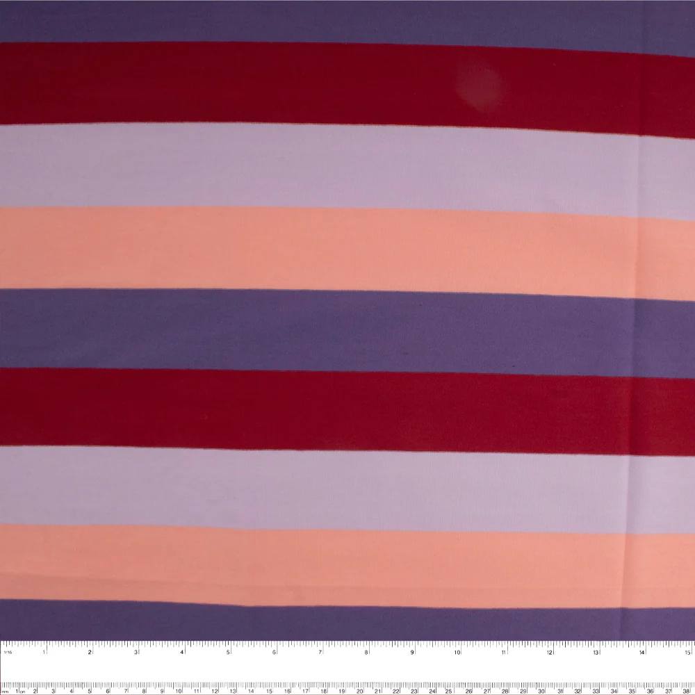 Cotton Lycra Knit Print - IMA-GINE F21 - Sripes - Pink - Image 3