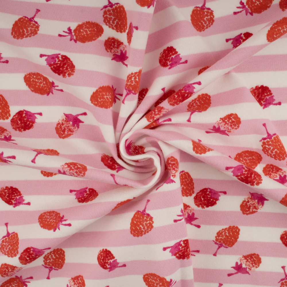 Cotton Lycra Knit Print - IMA-GINE F21 - Strawberry - Red - Image 2