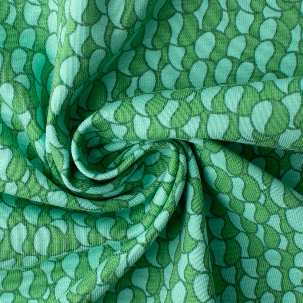 Cotton Lycra Knit Print - IMA-GINE F21 - Yink yang - Green - Image 2