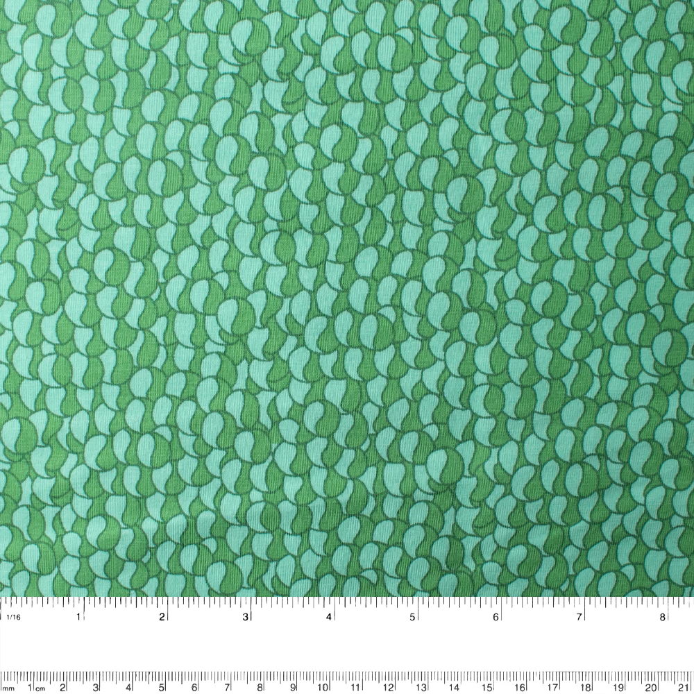 Cotton Lycra Knit Print - IMA-GINE F21 - Yink yang - Green - Image 3