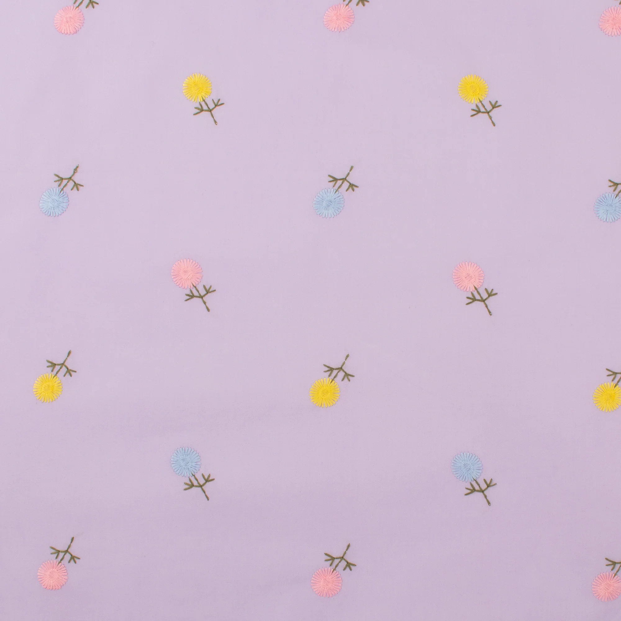 Cotton poplin Embroidery - IN BLOOM - 004 - Lilac