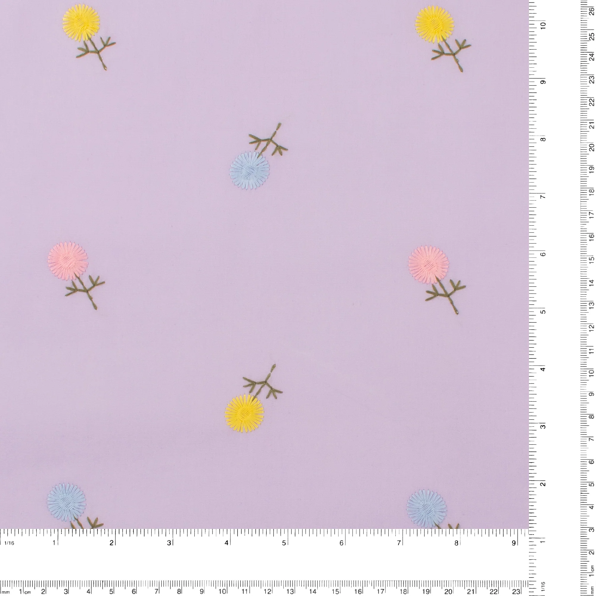 Cotton poplin Embroidery - IN BLOOM - 004 - Lilac - Image 3