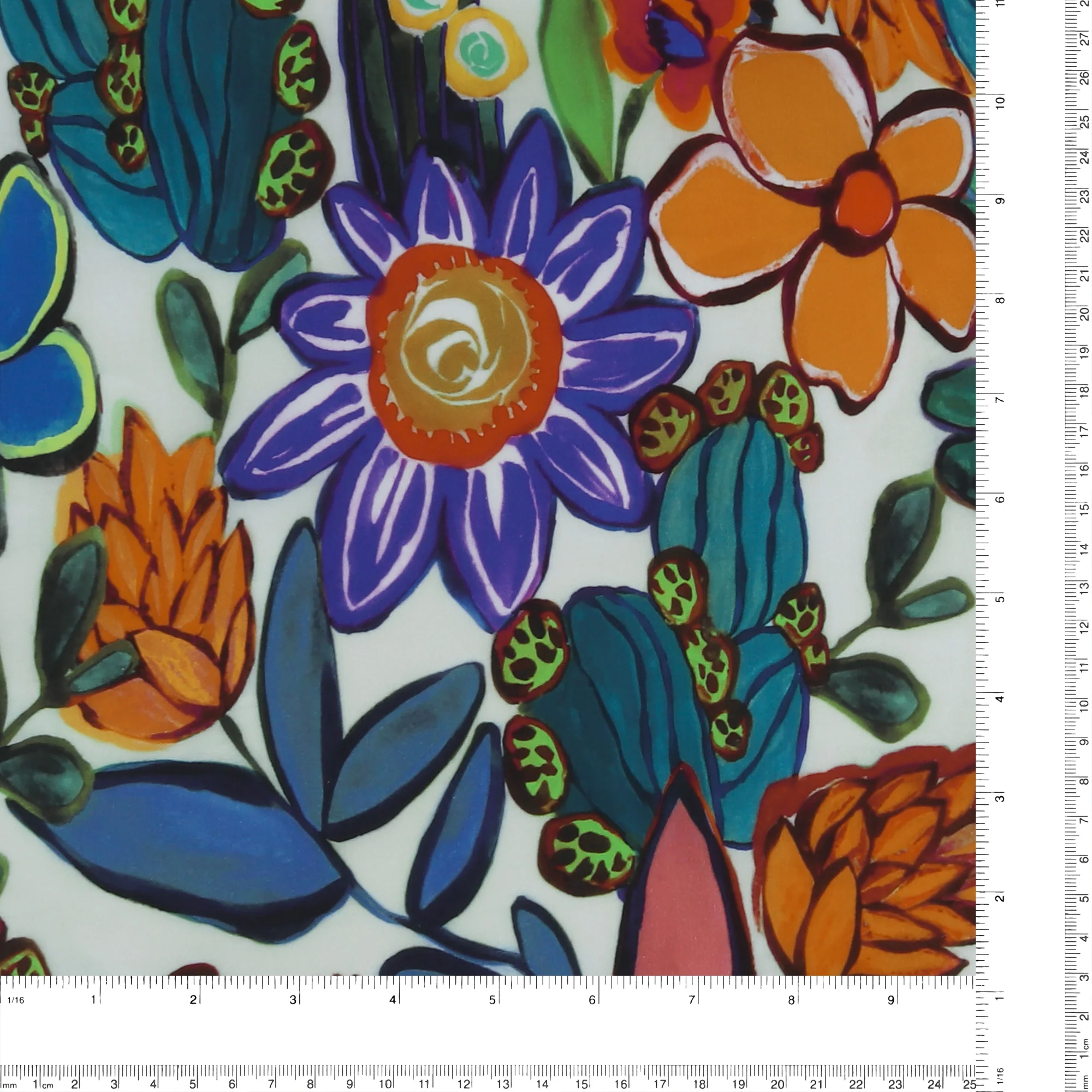 Cotton Poplin Print - AVERY - 001 - Purple - Image 3