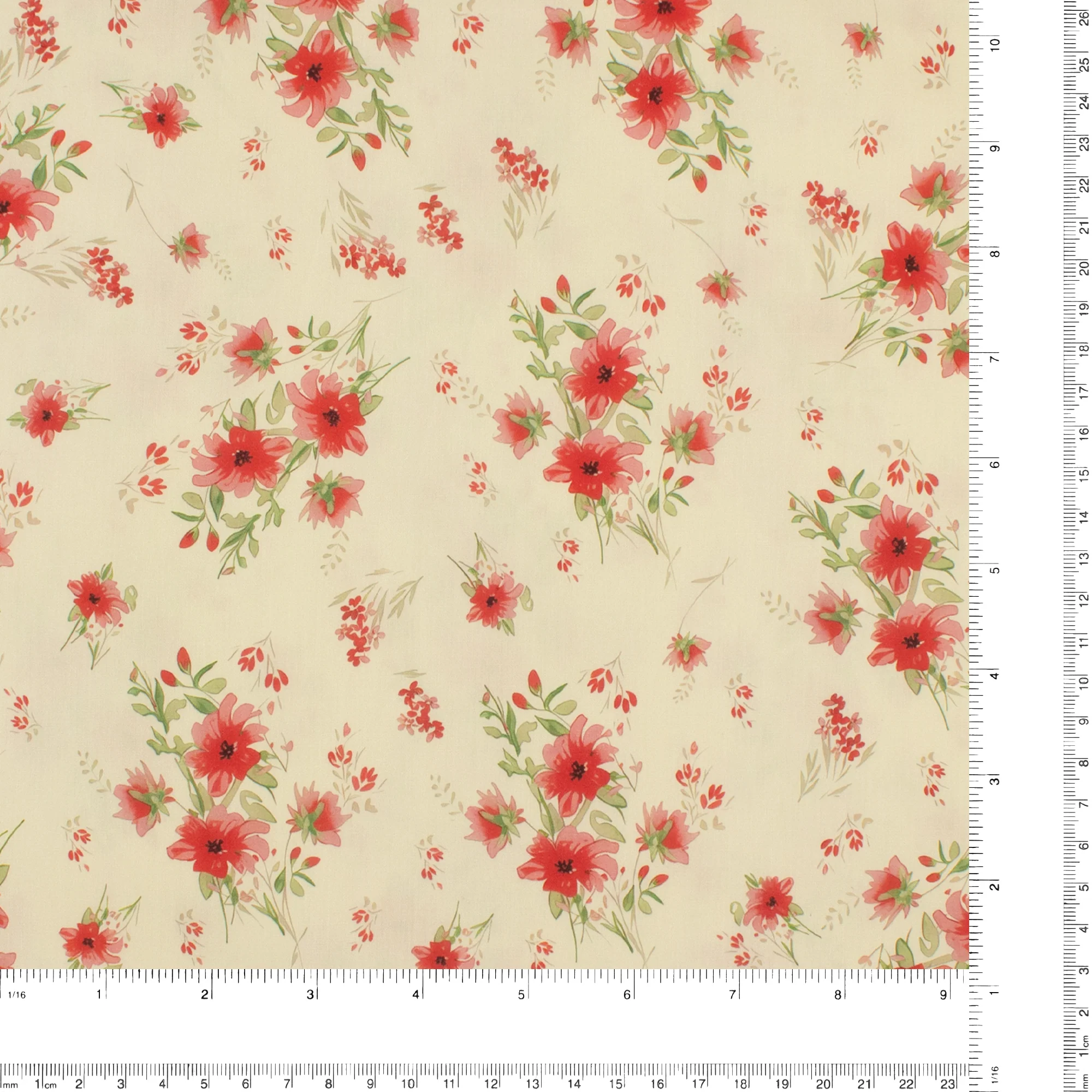 Cotton Poplin Print - COVENT GARDEN - 002 - Natural - Image 3