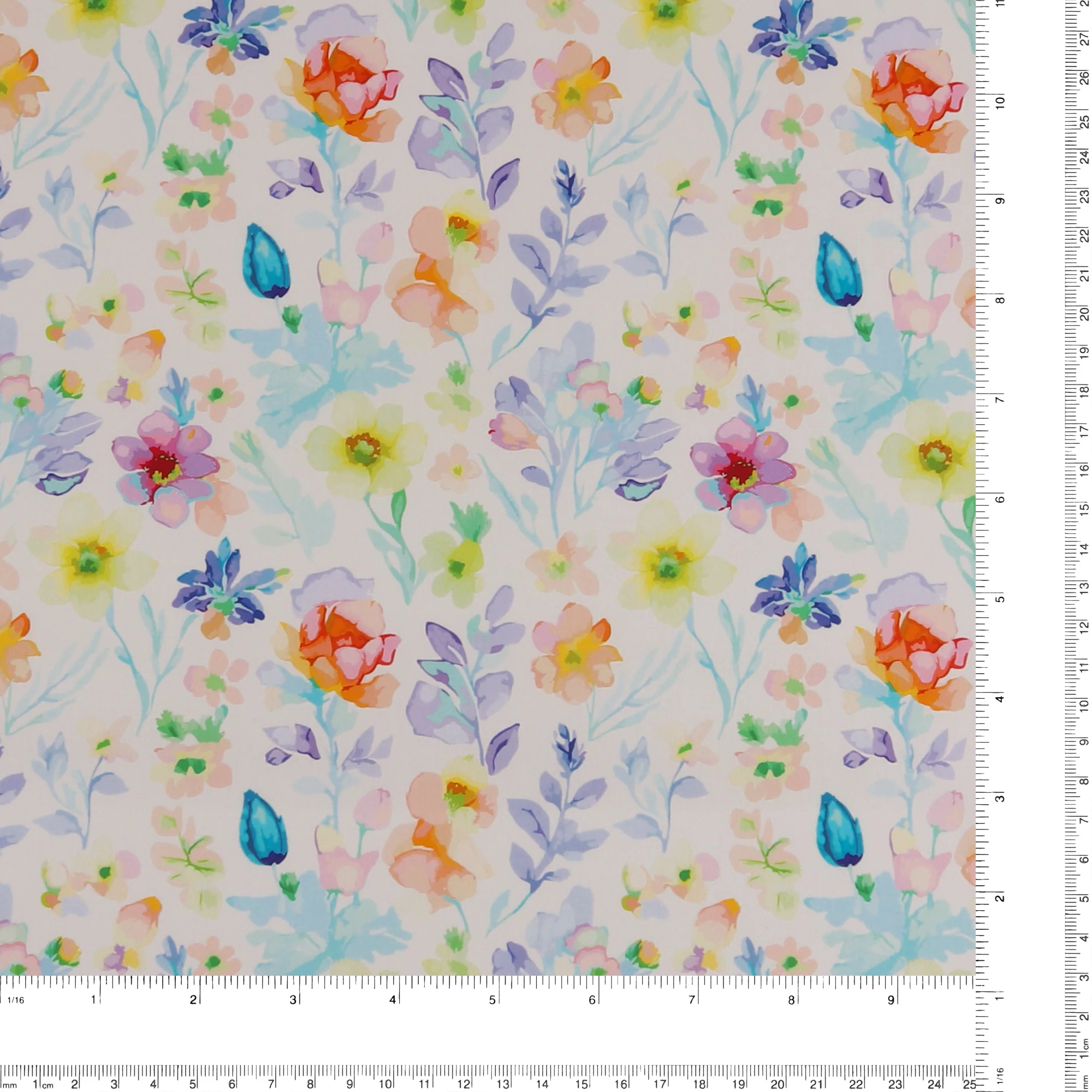 Cotton Poplin Print - COVENT GARDEN - 008 - Offwhite - Image 3
