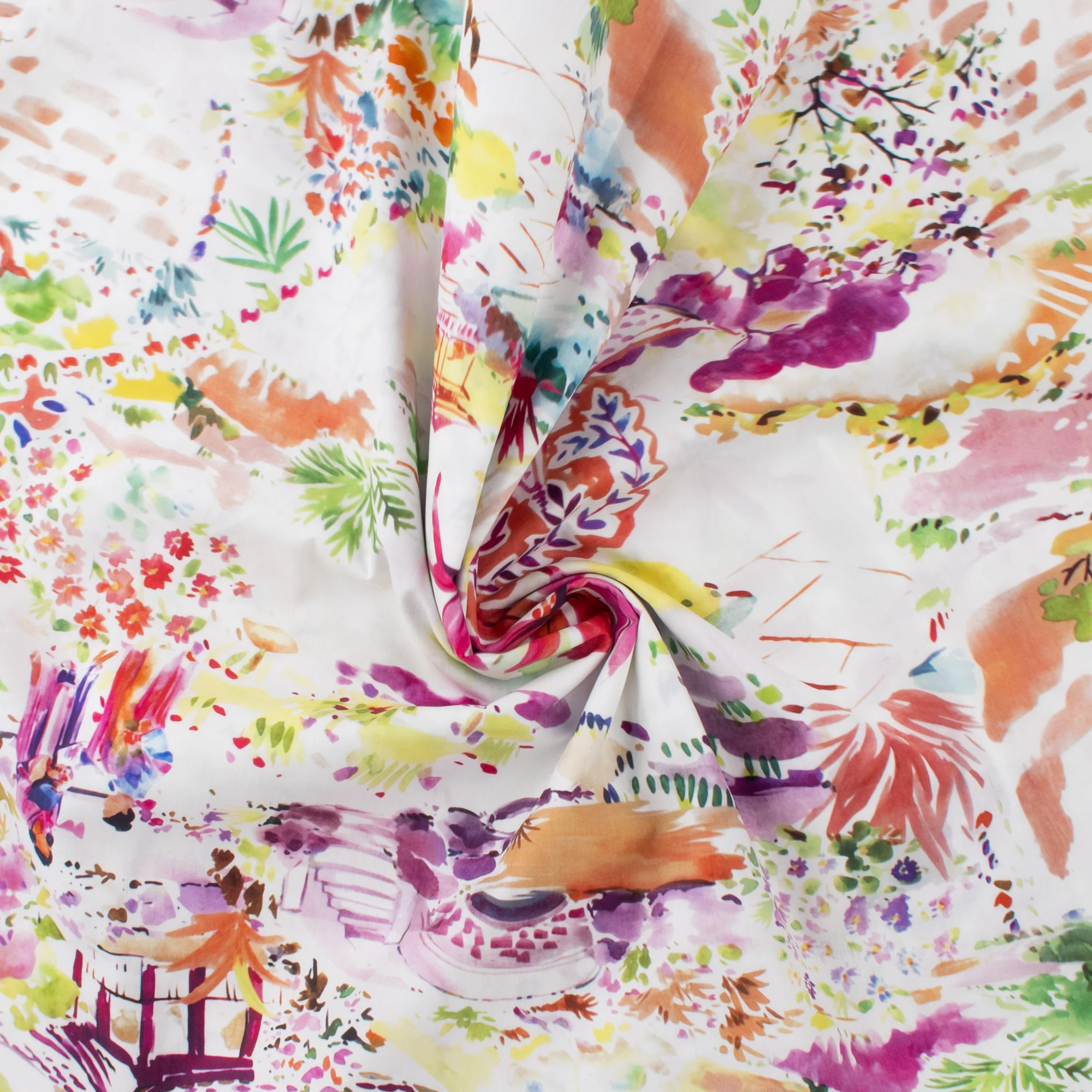 Cotton Poplin Print - GIGGLES AND GRAPHICS - 007 - Tangerine - Image 2