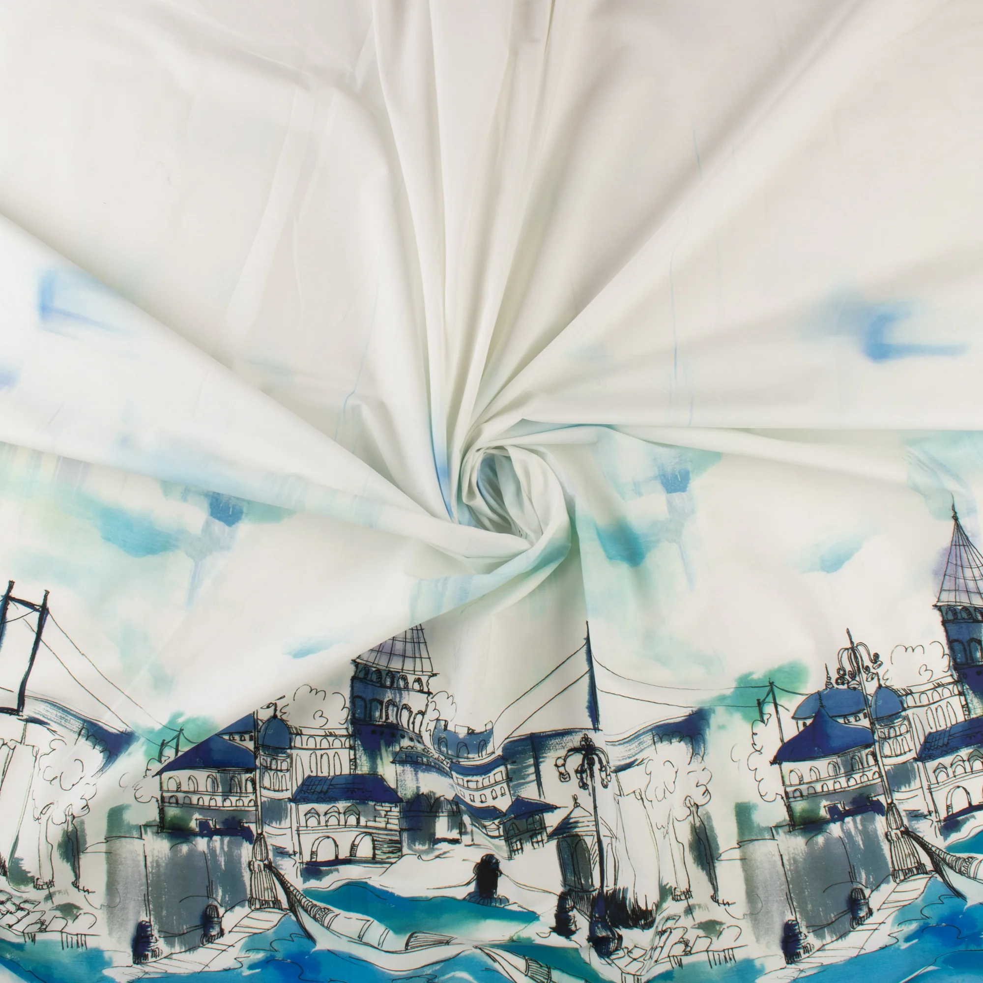 Cotton Poplin Print - GIGGLES AND GRAPHICS - 011 - Aqua - Image 2