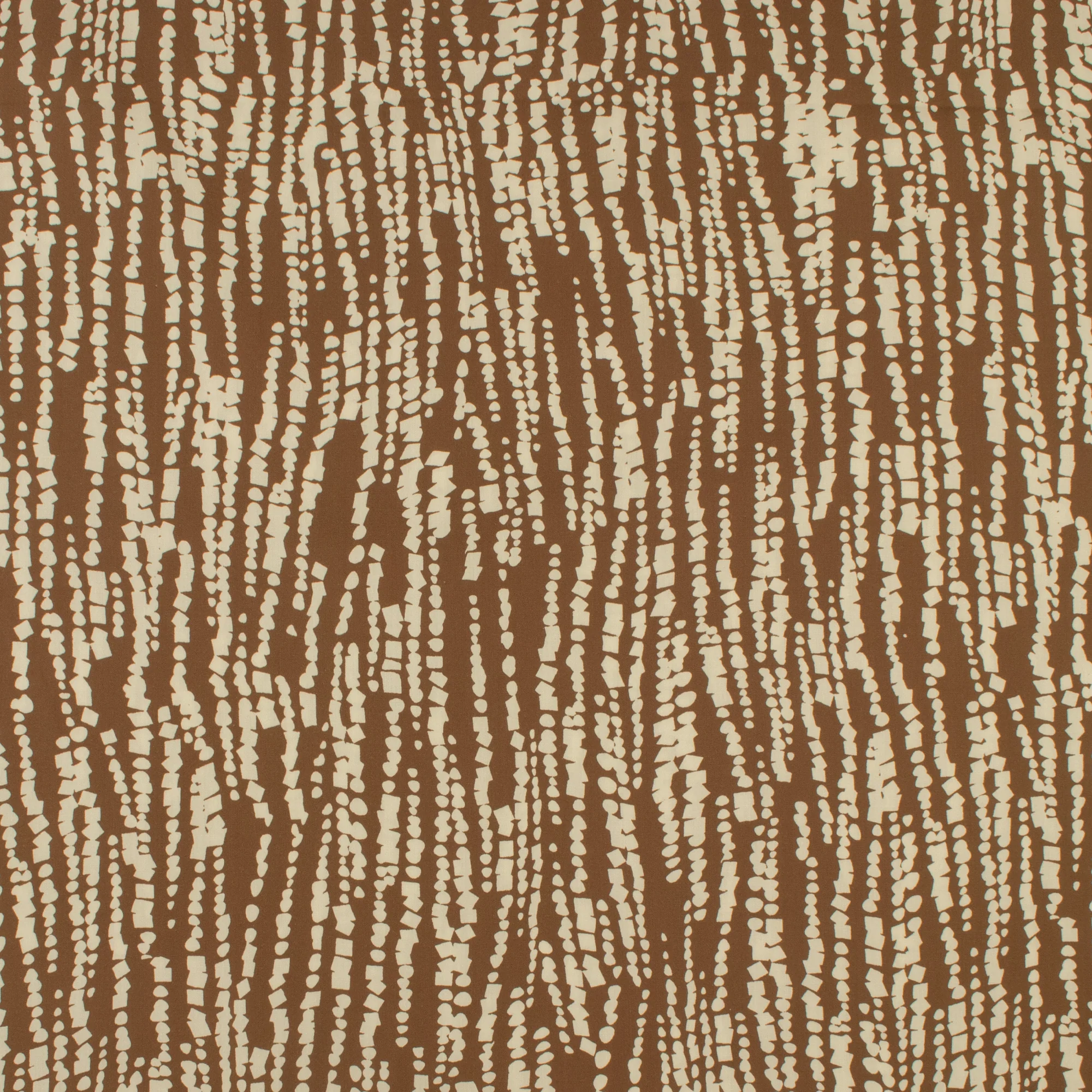 Cotton Poplin Print -MANSFIELD - 004 - Brown