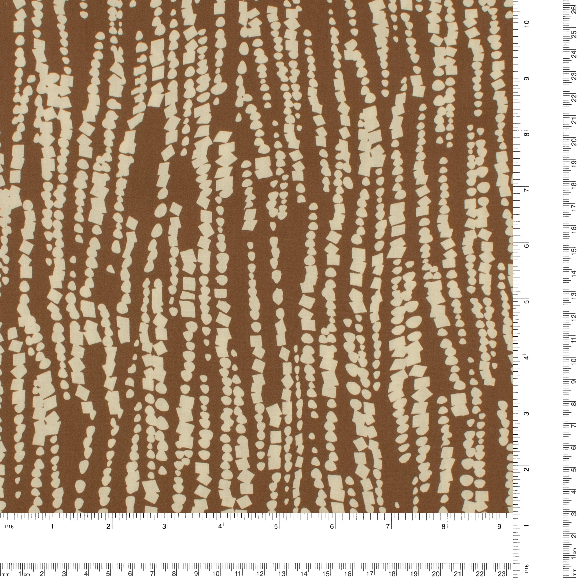 Cotton Poplin Print -MANSFIELD - 004 - Brown - Image 3