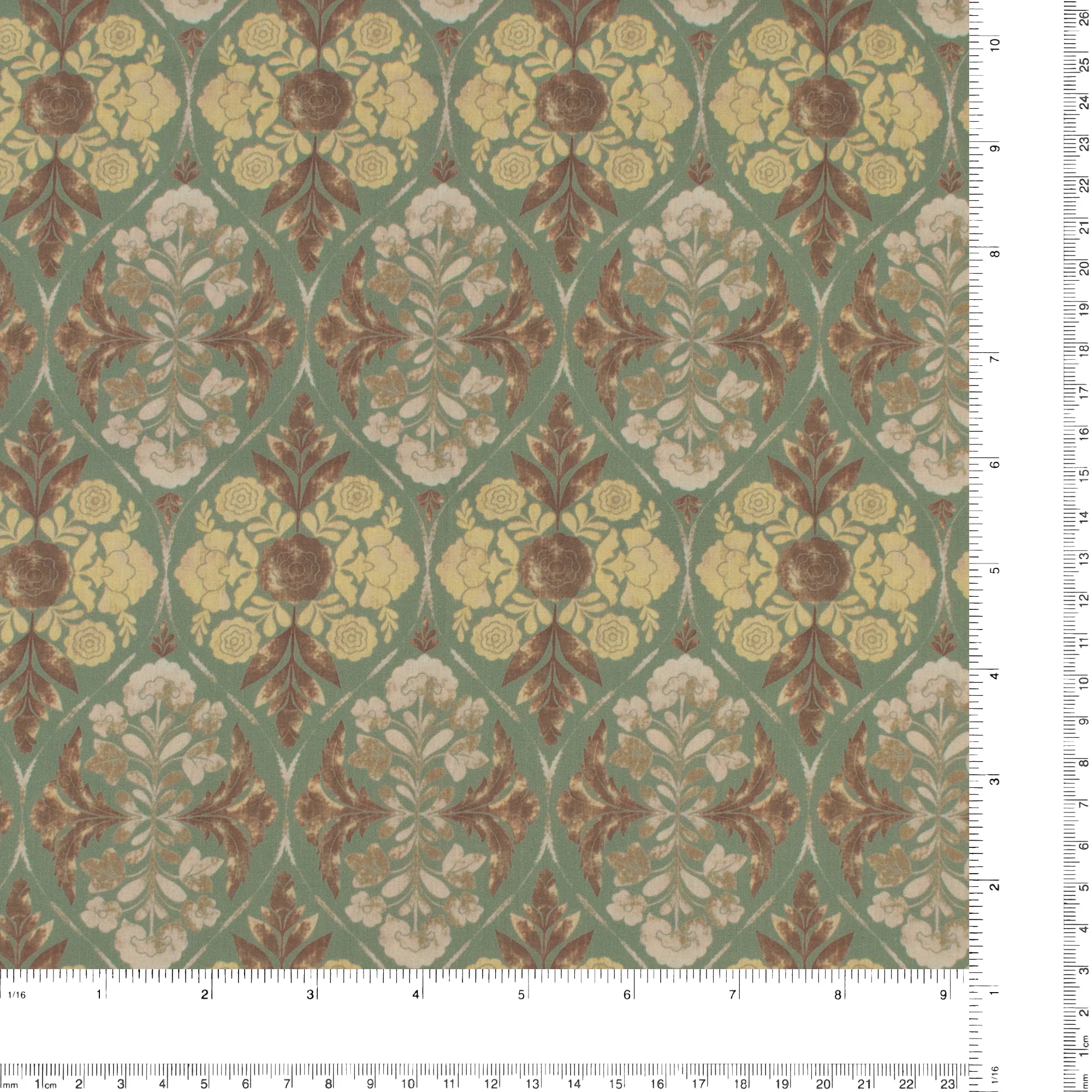 Cotton Poplin Print -MANSFIELD - 006 - Sage - Image 3