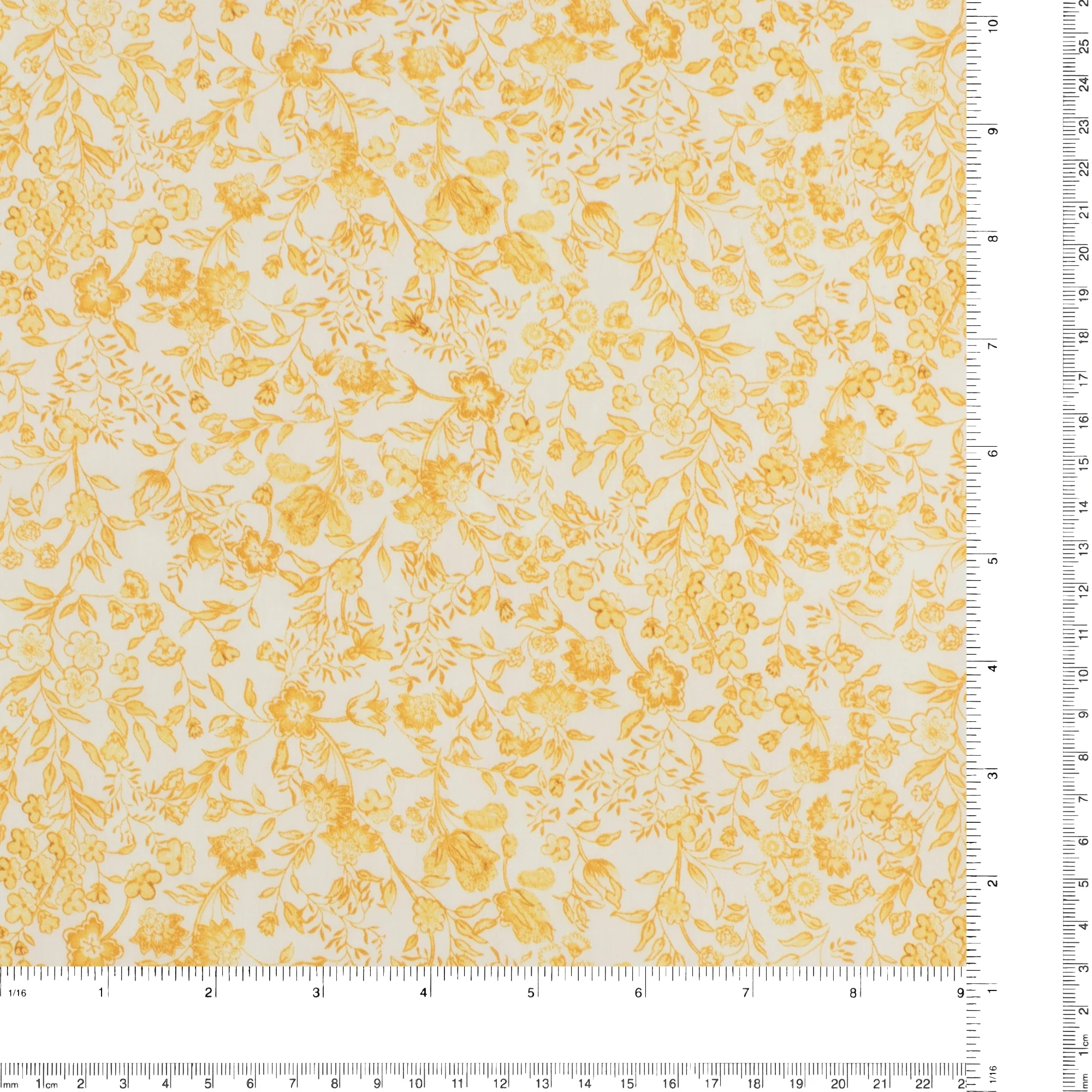 Cotton Poplin Print - PRINCESS CHARLOTTE - 005 - Yellow - Image 3