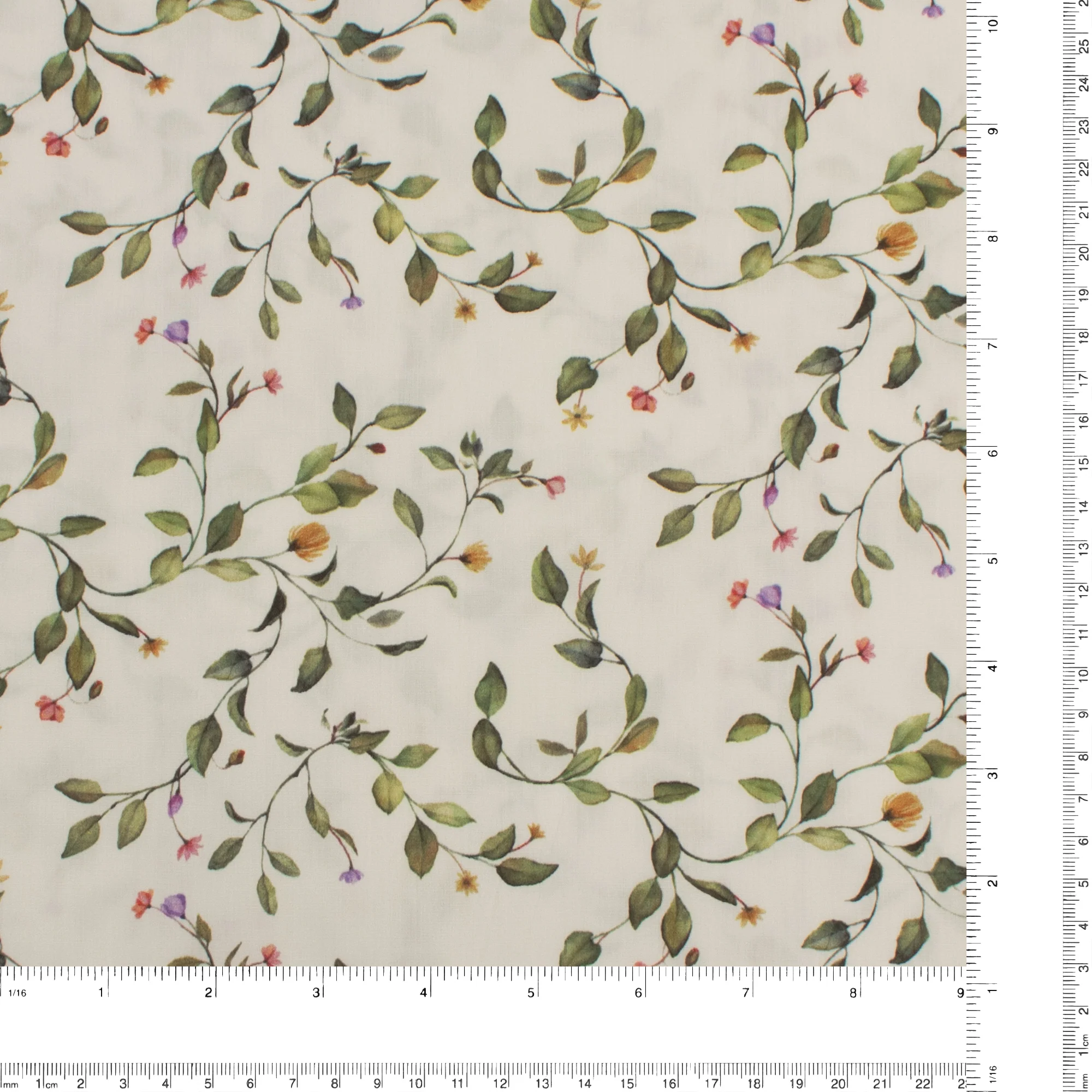 Cotton Poplin Print - PRINCESS CHARLOTTE - 006 - Offwhite - Image 3