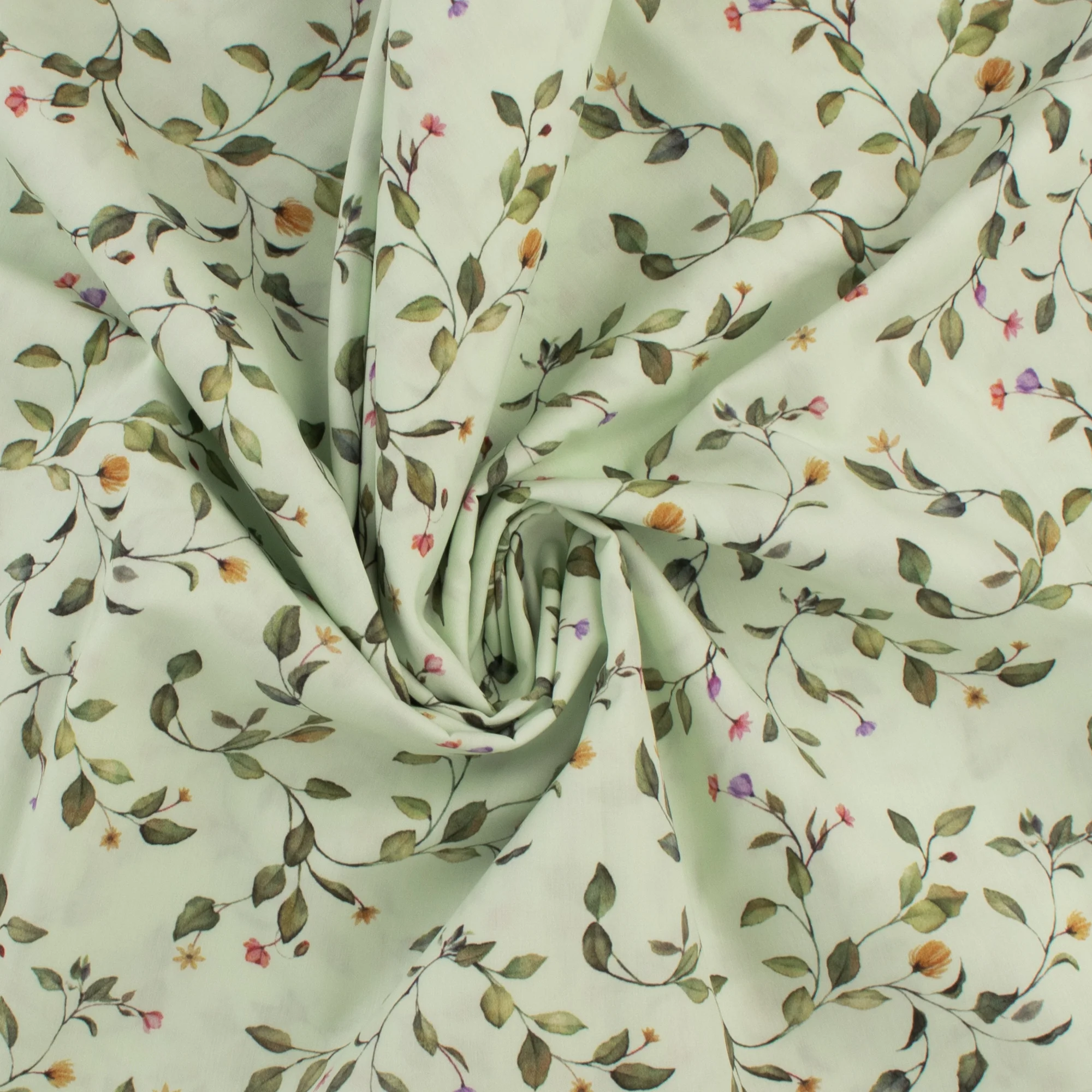 Cotton Poplin Print - PRINCESS CHARLOTTE - 007 - Pistachio - Image 2