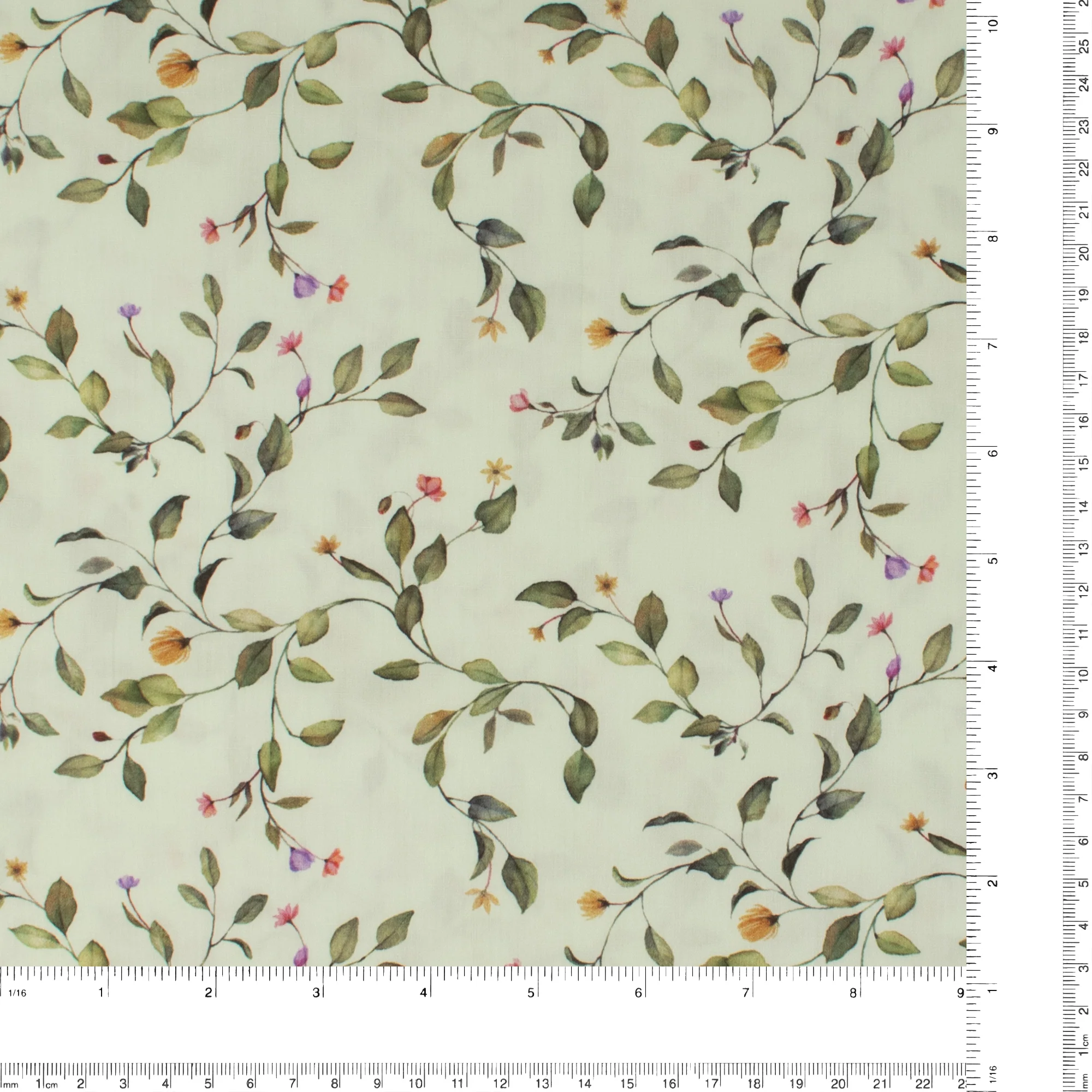 Cotton Poplin Print - PRINCESS CHARLOTTE - 007 - Pistachio - Image 3