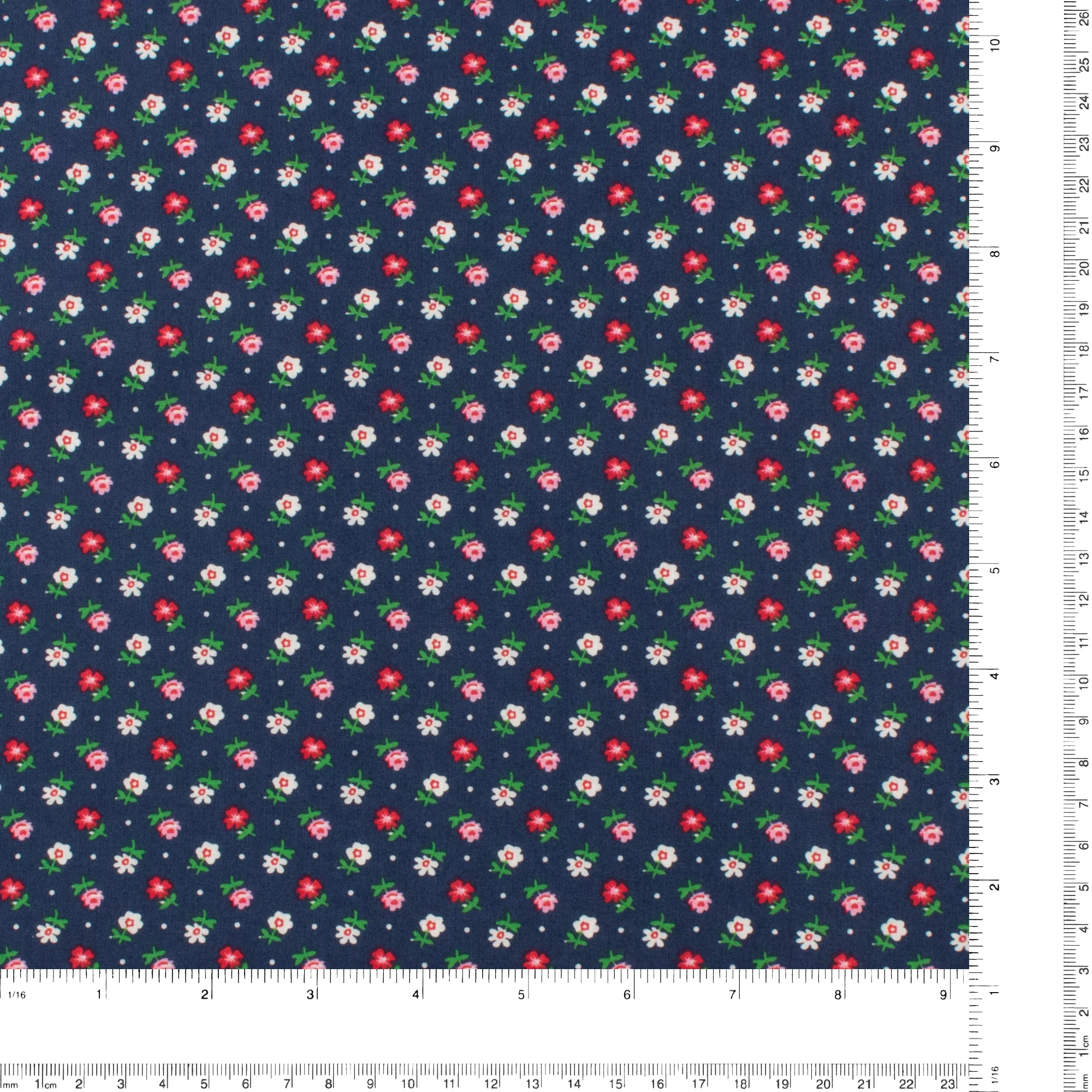 Cotton Poplin Print - WINNIE - 007 - Denim - Image 3