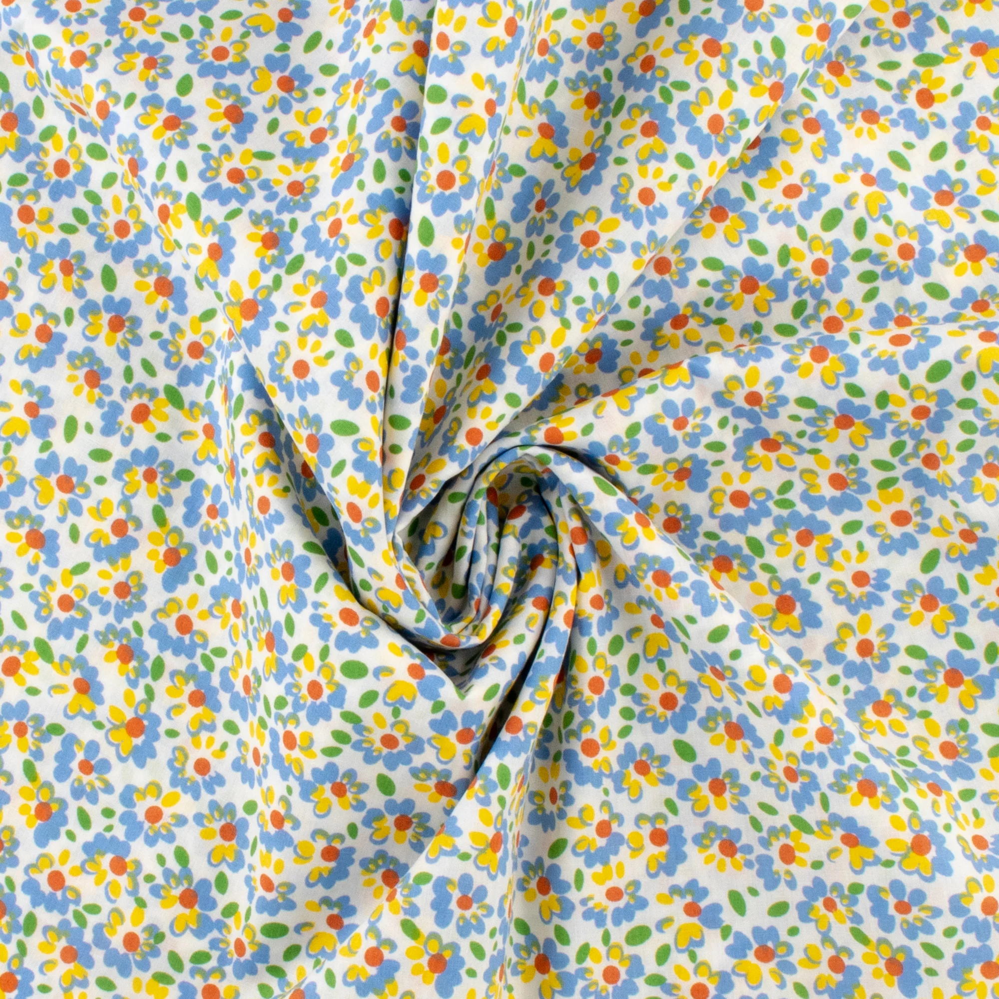 Cotton Poplin Print - WINNIE - 008 - Offwhite - Image 2
