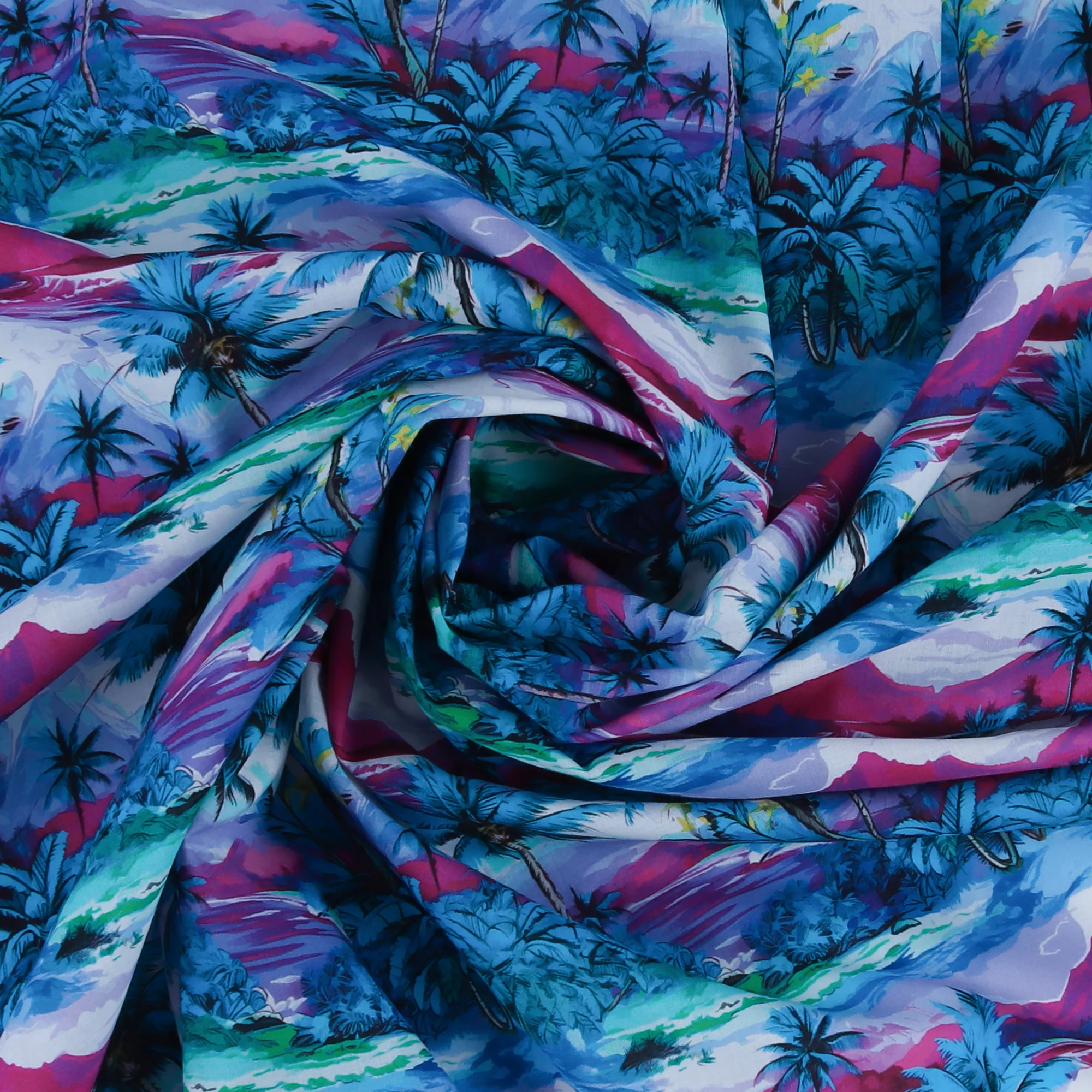 Cotton Voile Print - MARBELLA - 002 - Azure - Image 2