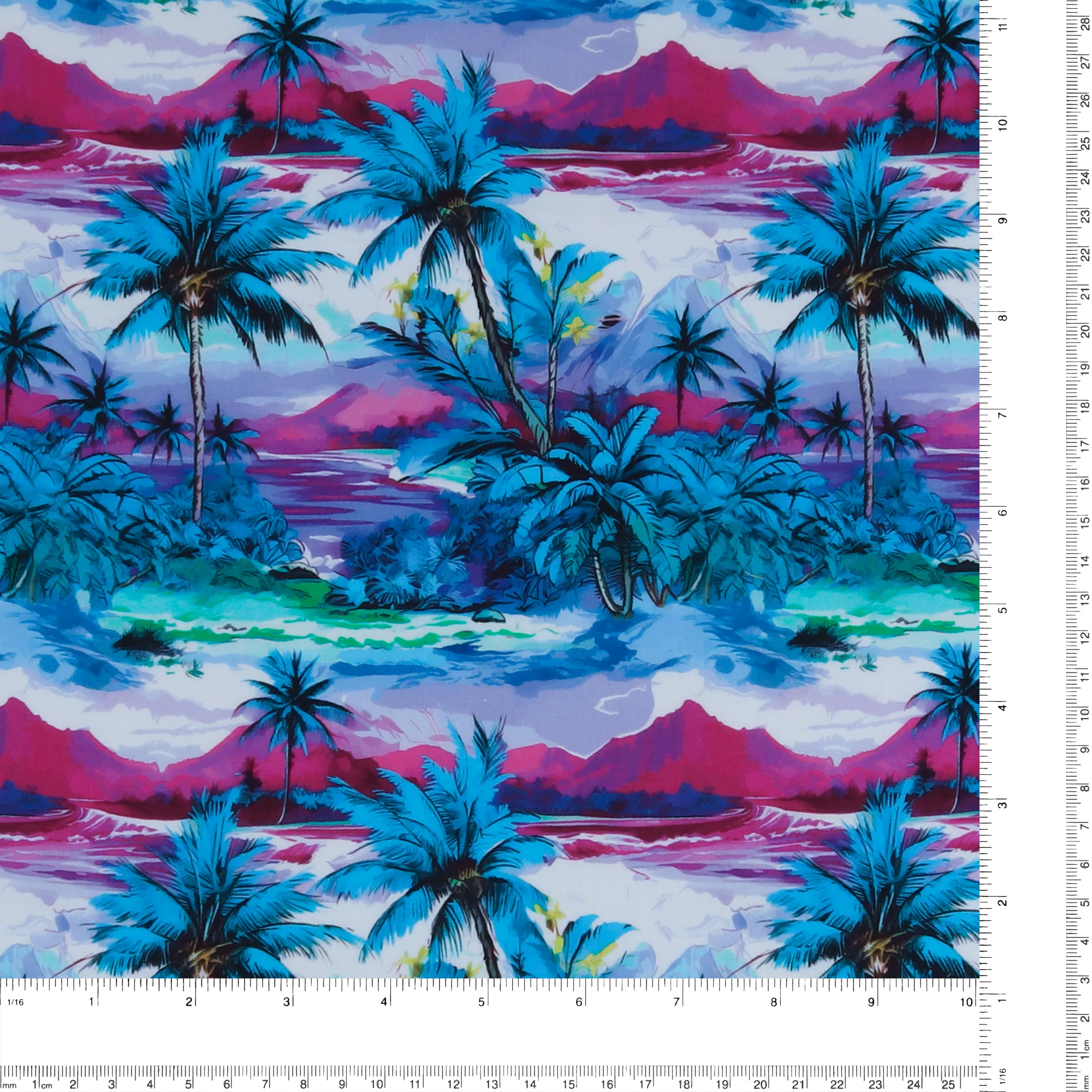 Cotton Voile Print - MARBELLA - 002 - Azure - Image 3