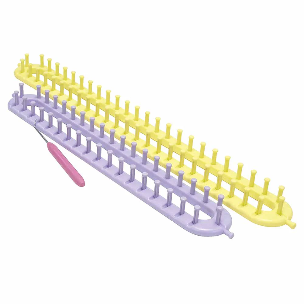 CRAFTING ESSENTIALS Long Knitting Loom Set - 25 & 56cm (10" & 22") - Image 2