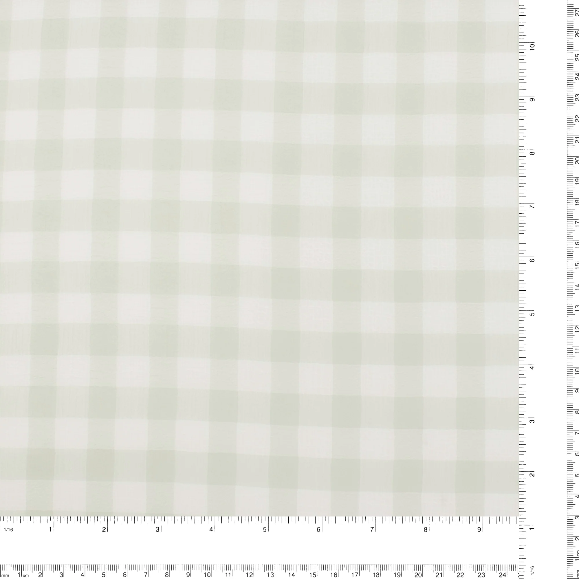 Crepe Chiffon - DAISY - Big Checks - Sage - Image 3