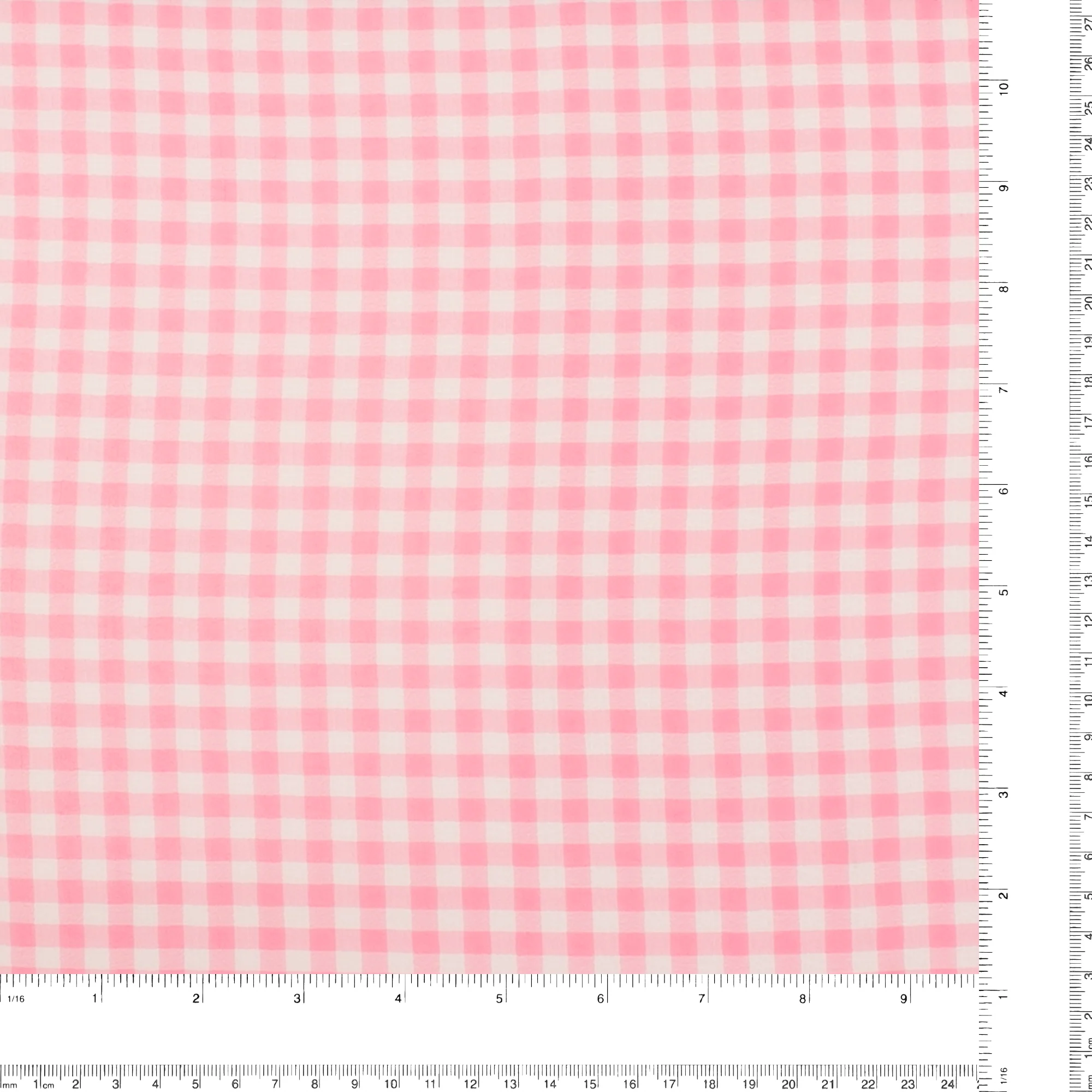 Crepe Chiffon - DAISY - Medium Checks - Pink - Image 3