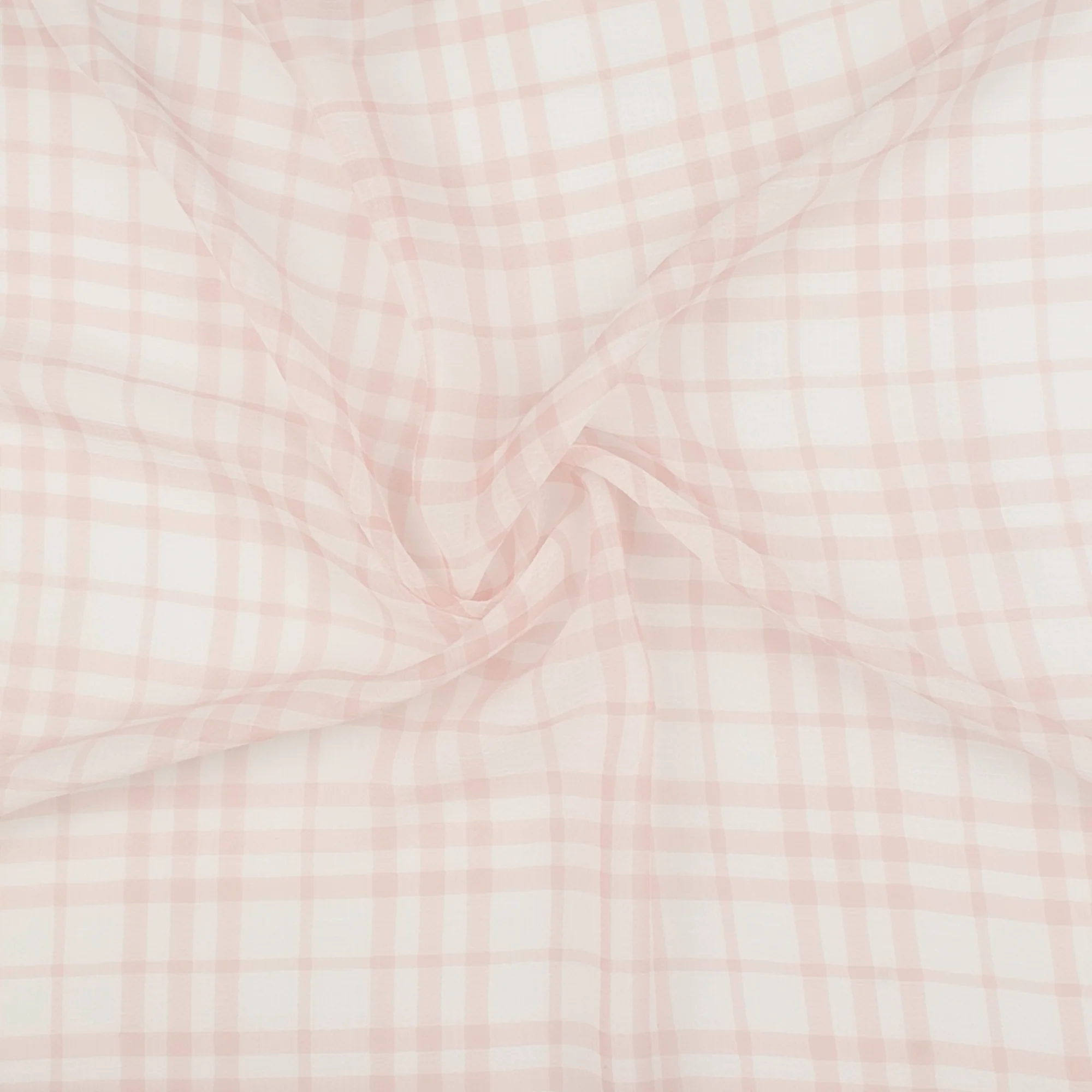 Crepe Chiffon - DAISY - Medium Plaid - Light Pink - Image 2